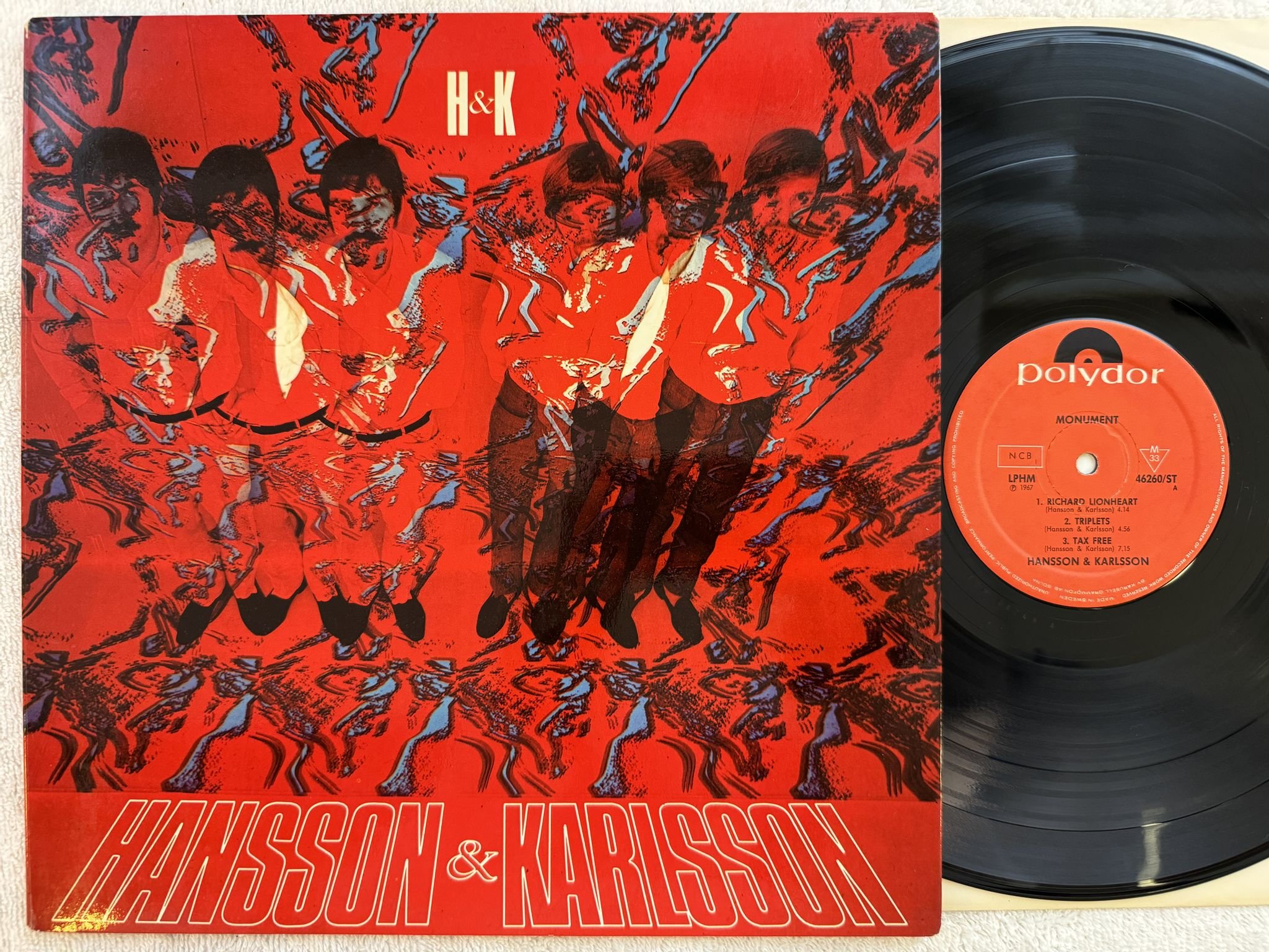 Omslagsbild för skivan HANSSON & KARLSSON monument LP -67 Swe POLYDOR LPHM 46260/ST