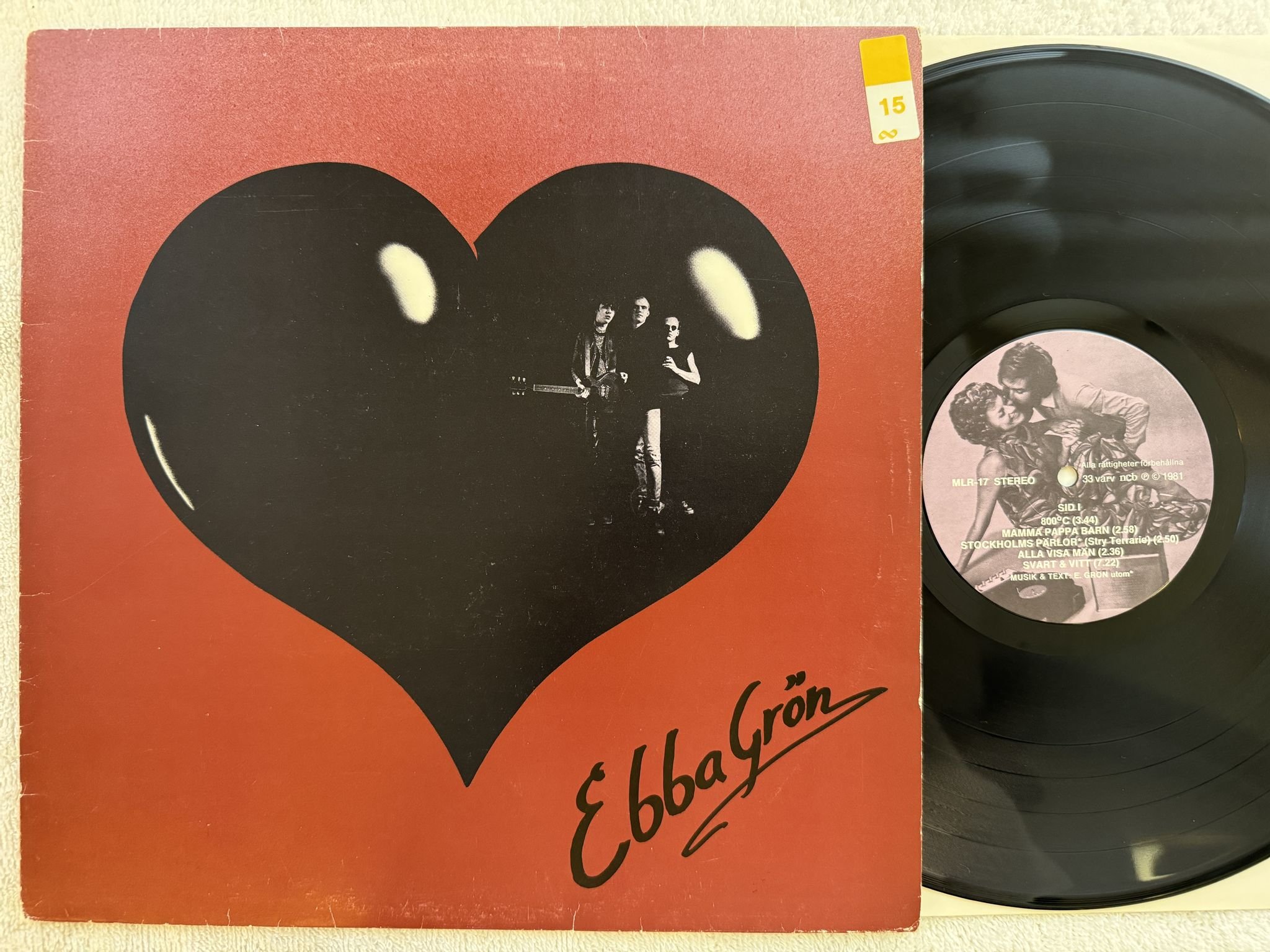 Omslagsbild för skivan EBBA GRÖN kärlek & uppror LP -81 Swe MISTLUR MLR-17