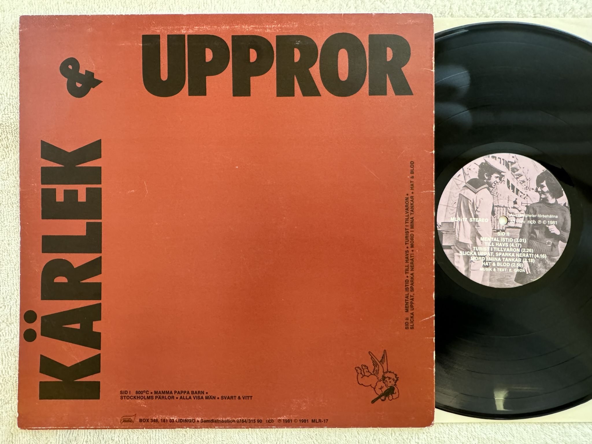 Omslagsbild för skivan EBBA GRÖN kärlek & uppror LP -81 Swe MISTLUR MLR-17