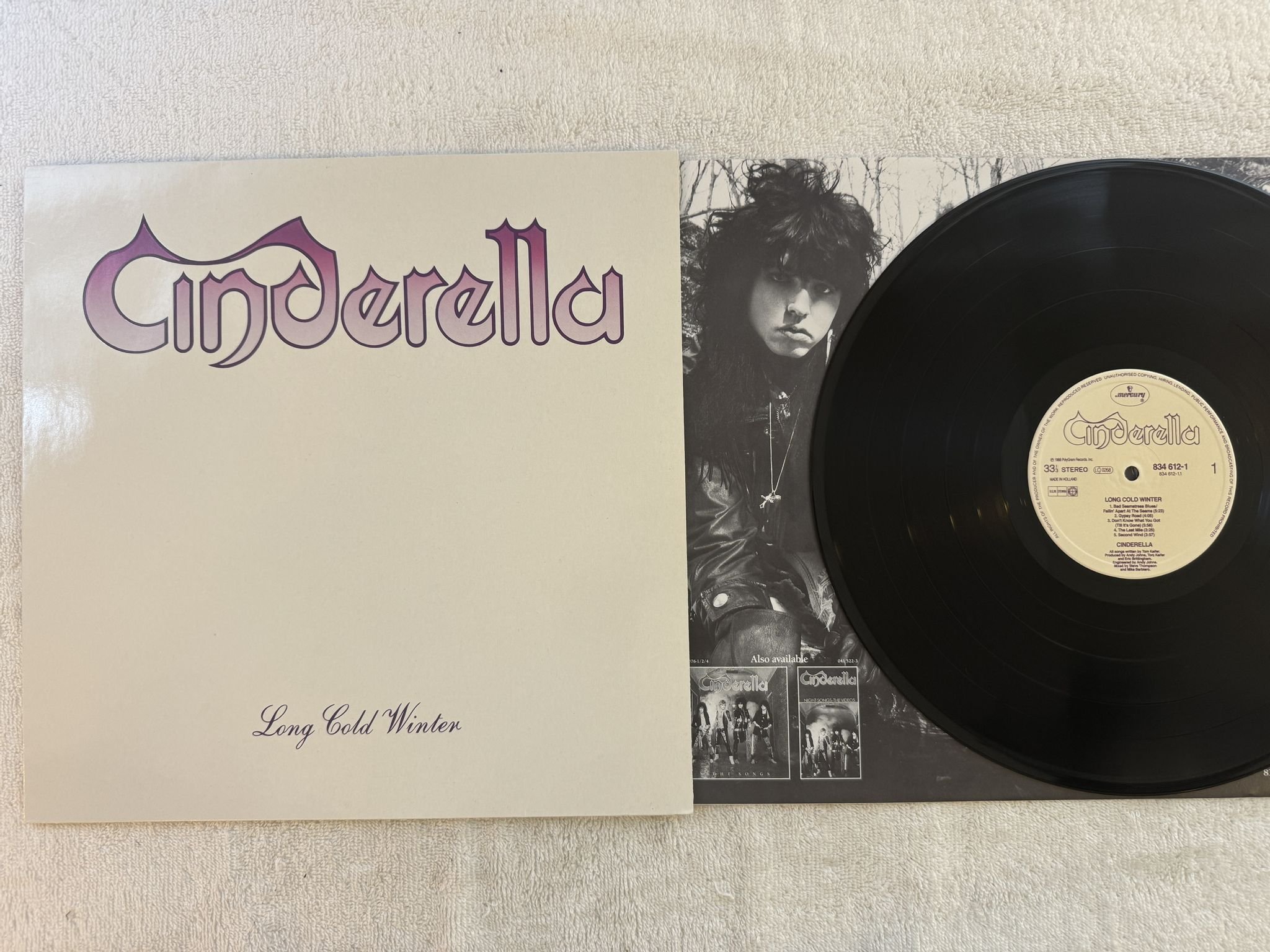 Omslagsbild för skivan CINDERELLA long cold winter LP -88 Hol MERCURY 834612-1
