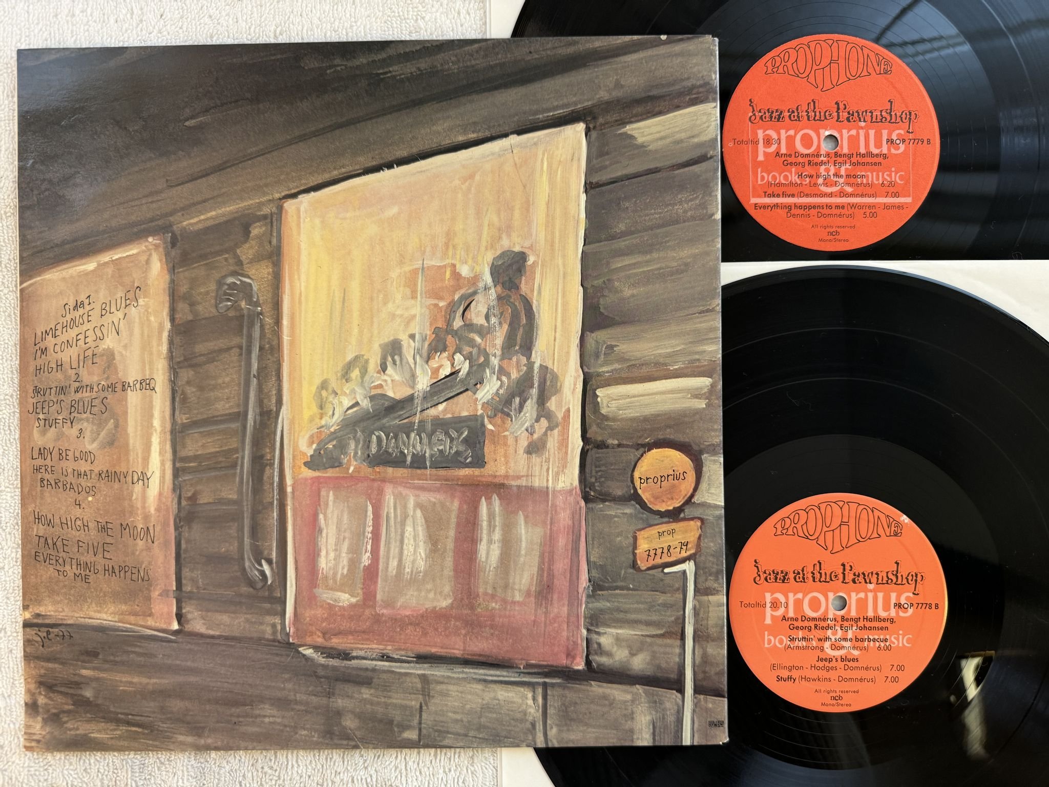 Omslagsbild för skivan ARNE DOMNERUS jazz at the pawnshop 2xLP PROPRIUS PROP 7778/79 ** Audiophile **