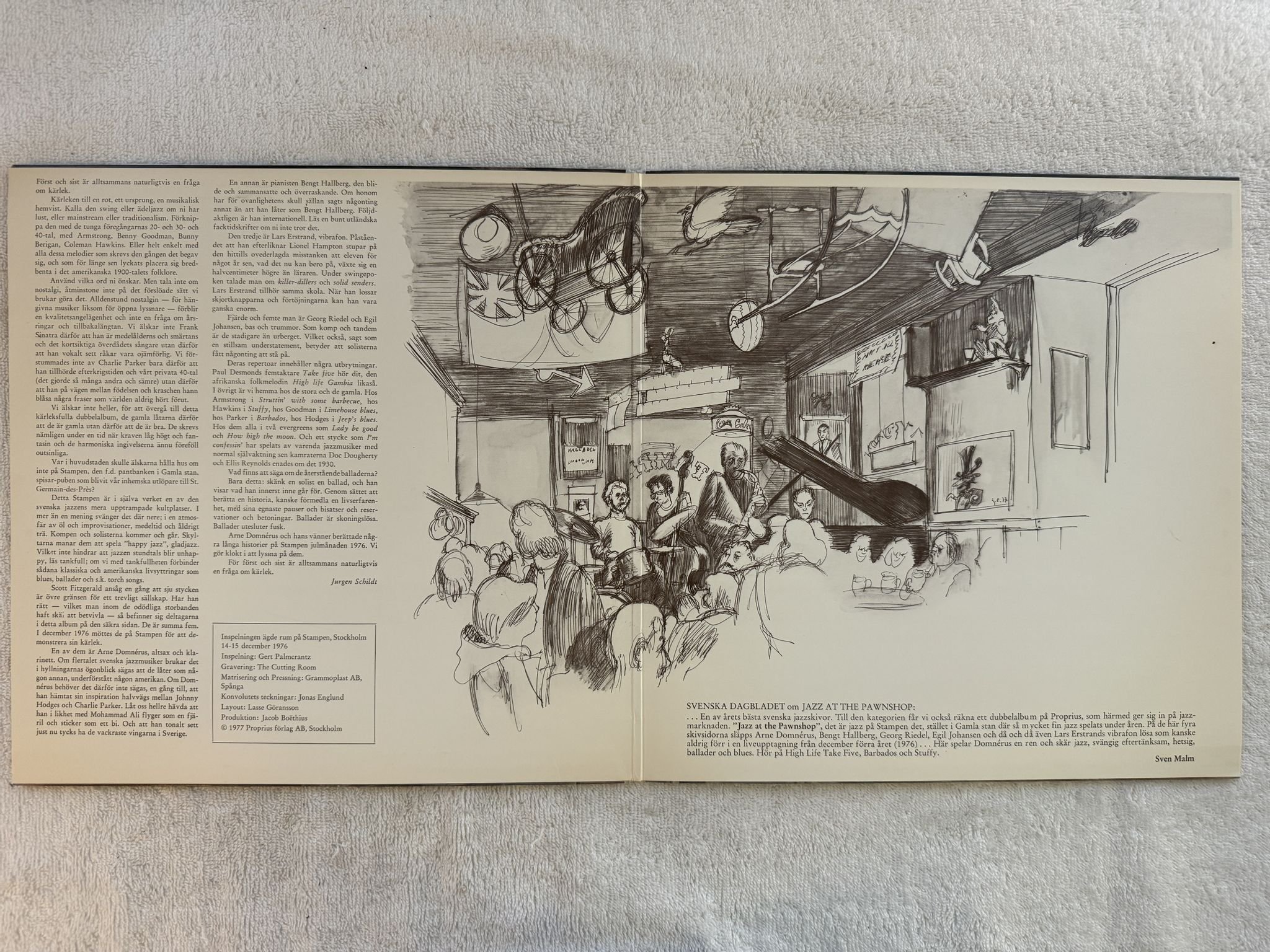 Omslagsbild för skivan ARNE DOMNERUS jazz at the pawnshop 2xLP PROPRIUS PROP 7778/79 ** Audiophile **