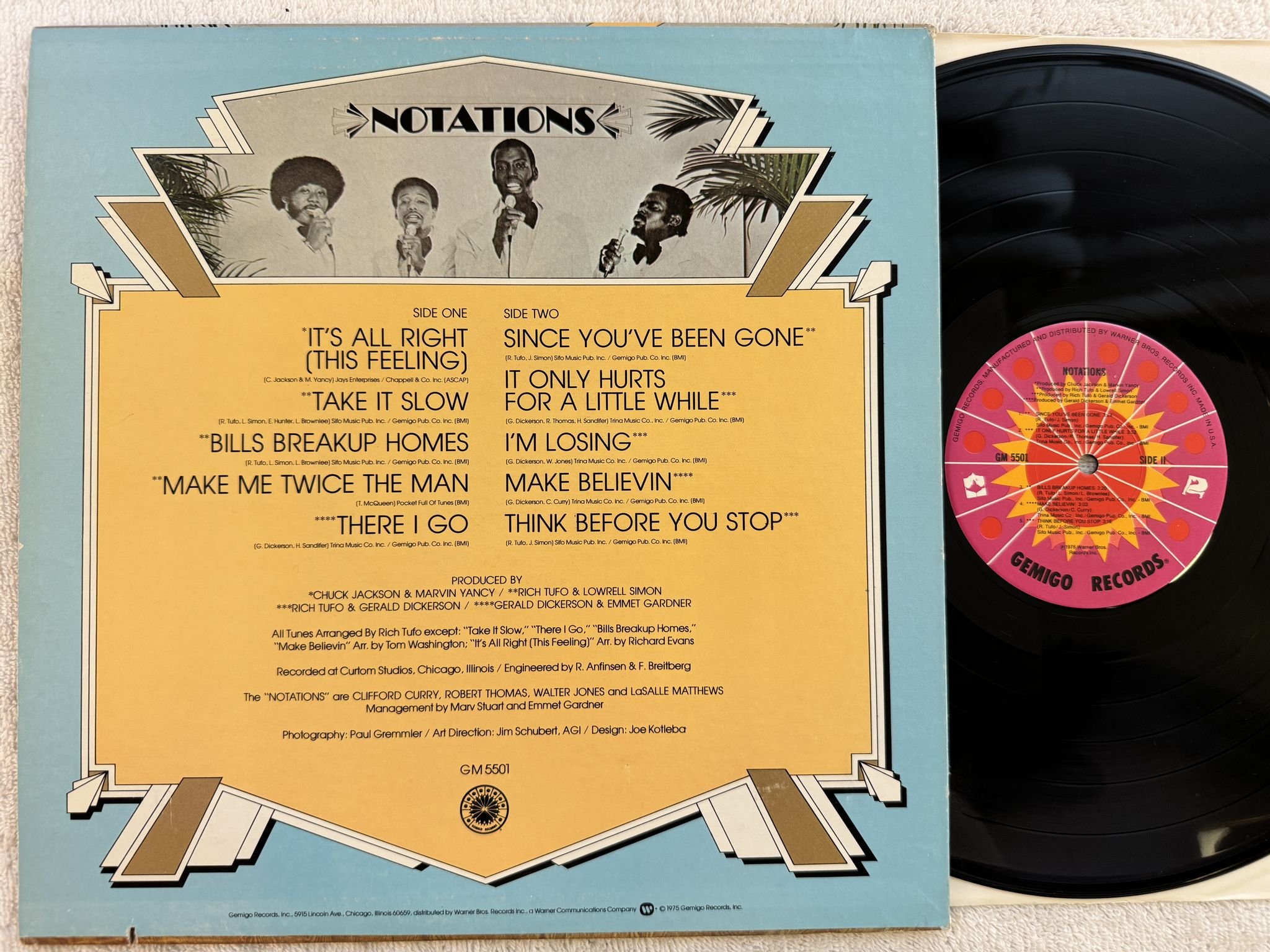 Omslagsbild för skivan NOTATIONS s/t LP -76 US GEMIGO RECORDS GM 5501