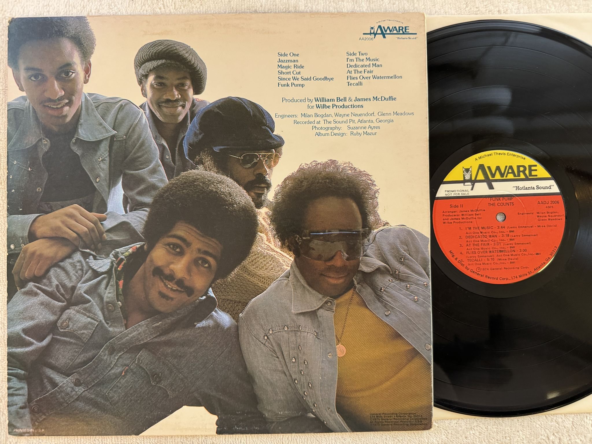 Omslagsbild för skivan THE COUNTS funk pump LP -74 US AWARE AADJ 2006 *** P R O M O ***