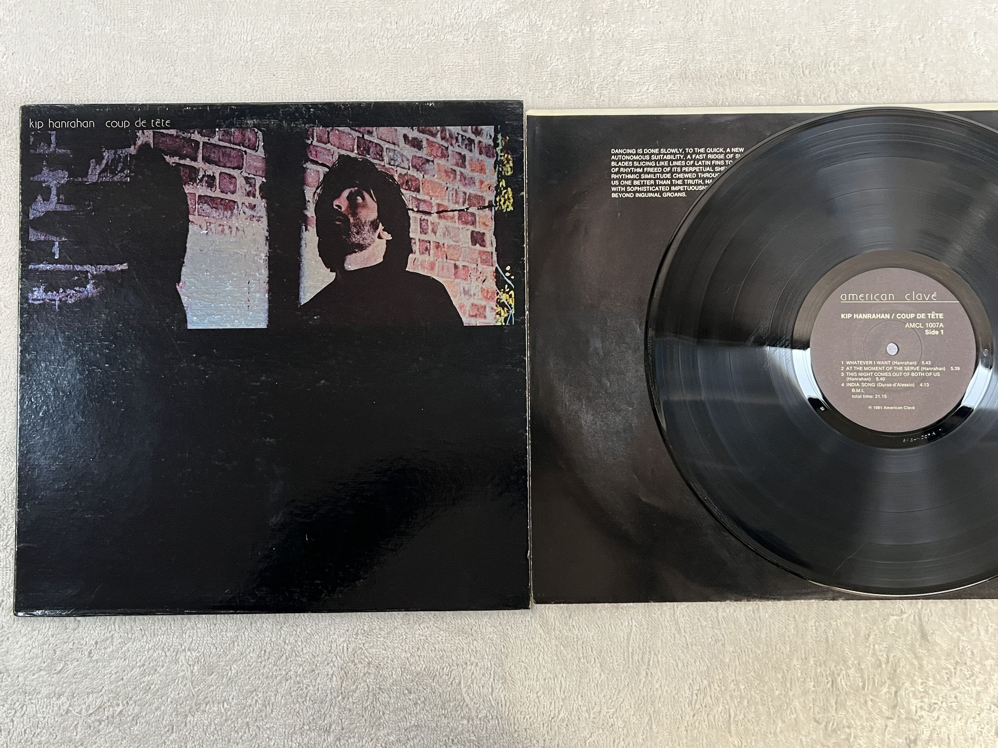 Omslagsbild för skivan KIP HANRAHAN coup de tete LP -81 American Clavé – AMCL1007