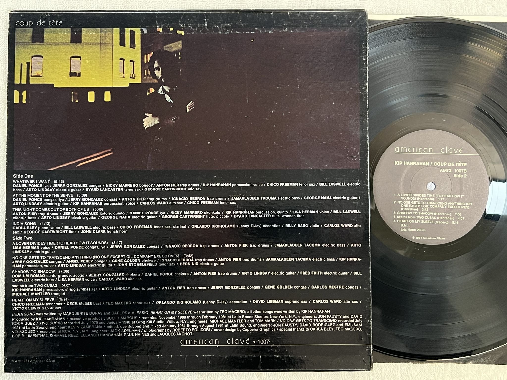 Omslagsbild för skivan KIP HANRAHAN coup de tete LP -81 American Clavé – AMCL1007