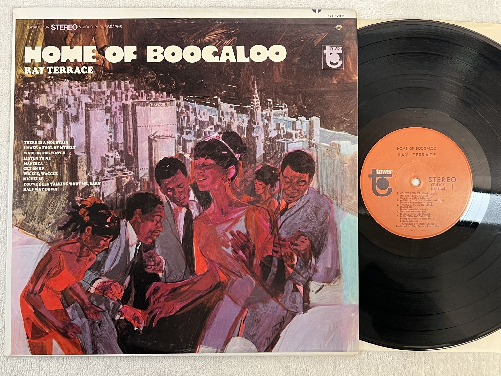Omslagsbild för skivan RAY TERRACE home of boogaloo LP -68 US TOWER ST 5105 *** LATIN SOUL-JAZZ ***