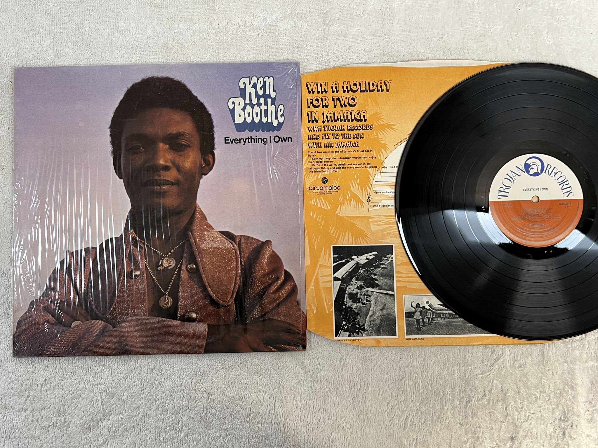Omslagsbild för skivan KEN BOOTHE everything I own LP -74 UK TROJAN TRLS 95