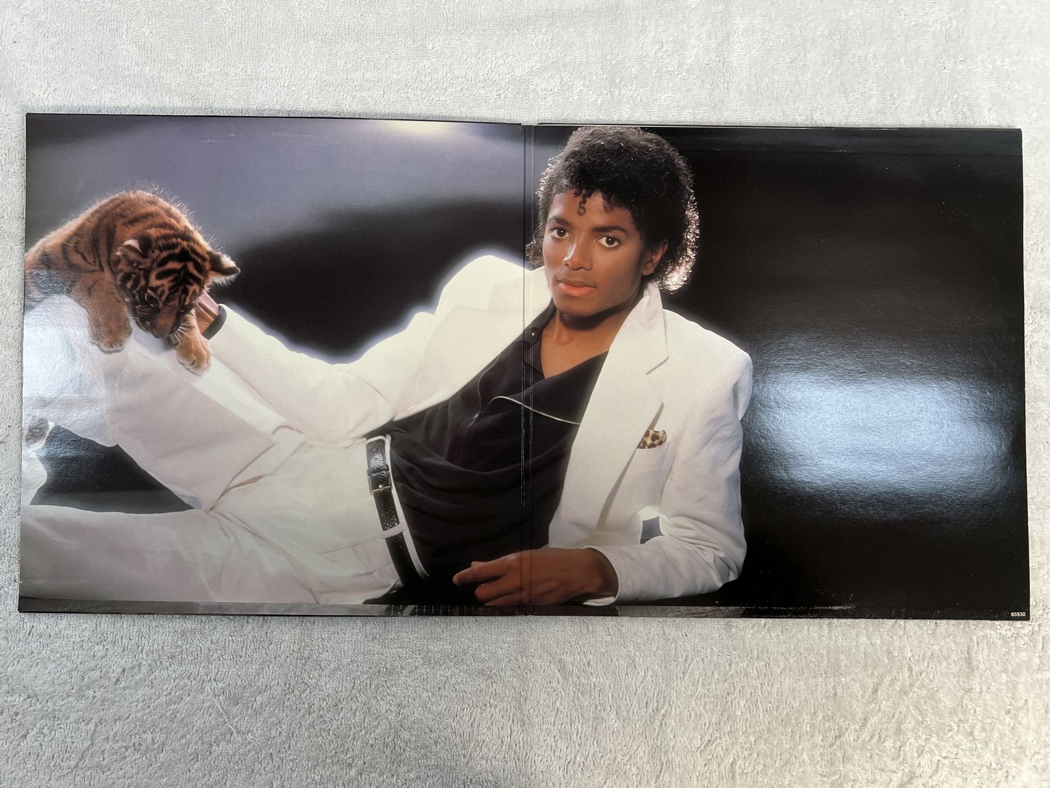 Omslagsbild för skivan MICHAEL JACKSON thriller LP -82 EPIC EPC 85930