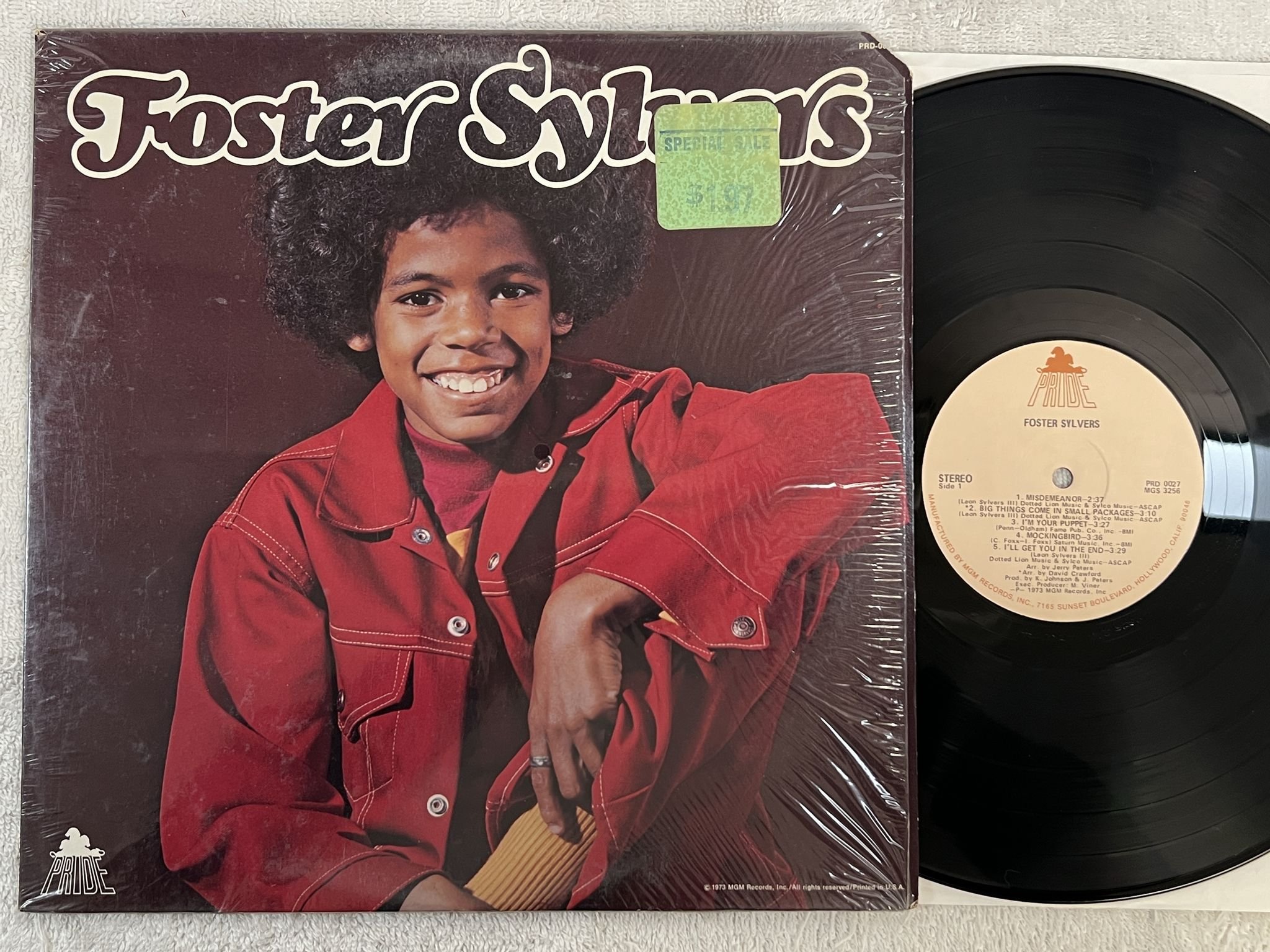 Omslagsbild för skivan FOSTER SYLVERS s/t LP -73 US PRIDE PRD 0027 *** GREAT SOUL ***