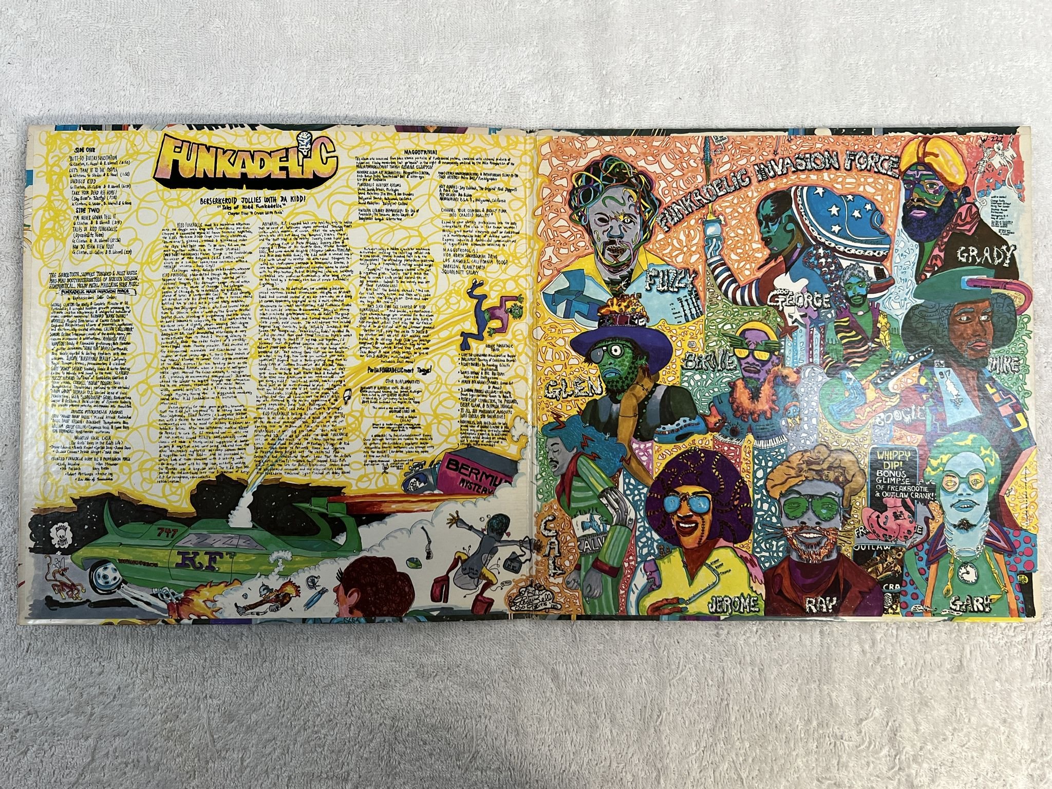 Omslagsbild för skivan FUNKADELIC tales of kidd funkadelic LP -76 US WESTBOUND W-227