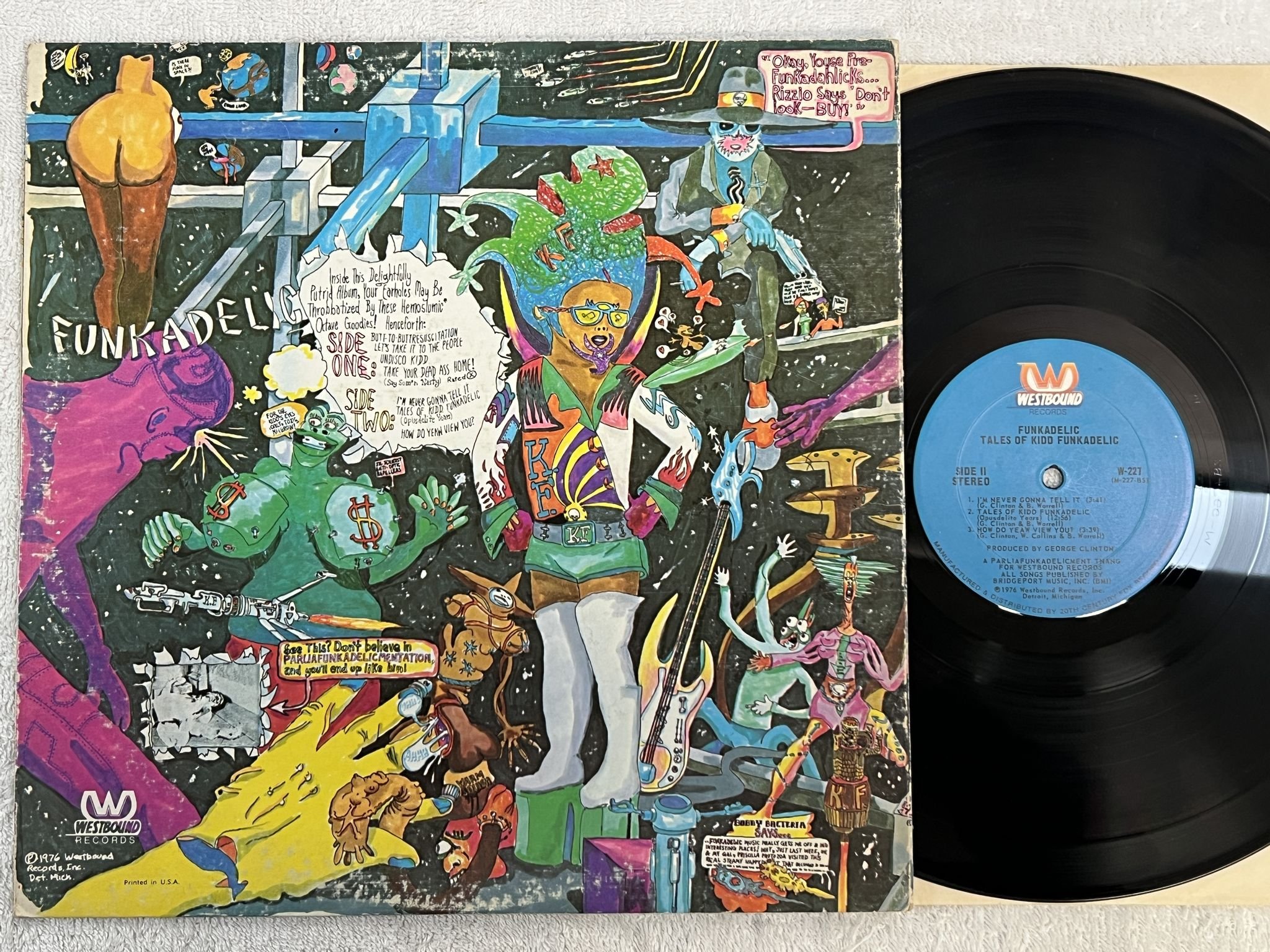 Omslagsbild för skivan FUNKADELIC tales of kidd funkadelic LP -76 US WESTBOUND W-227