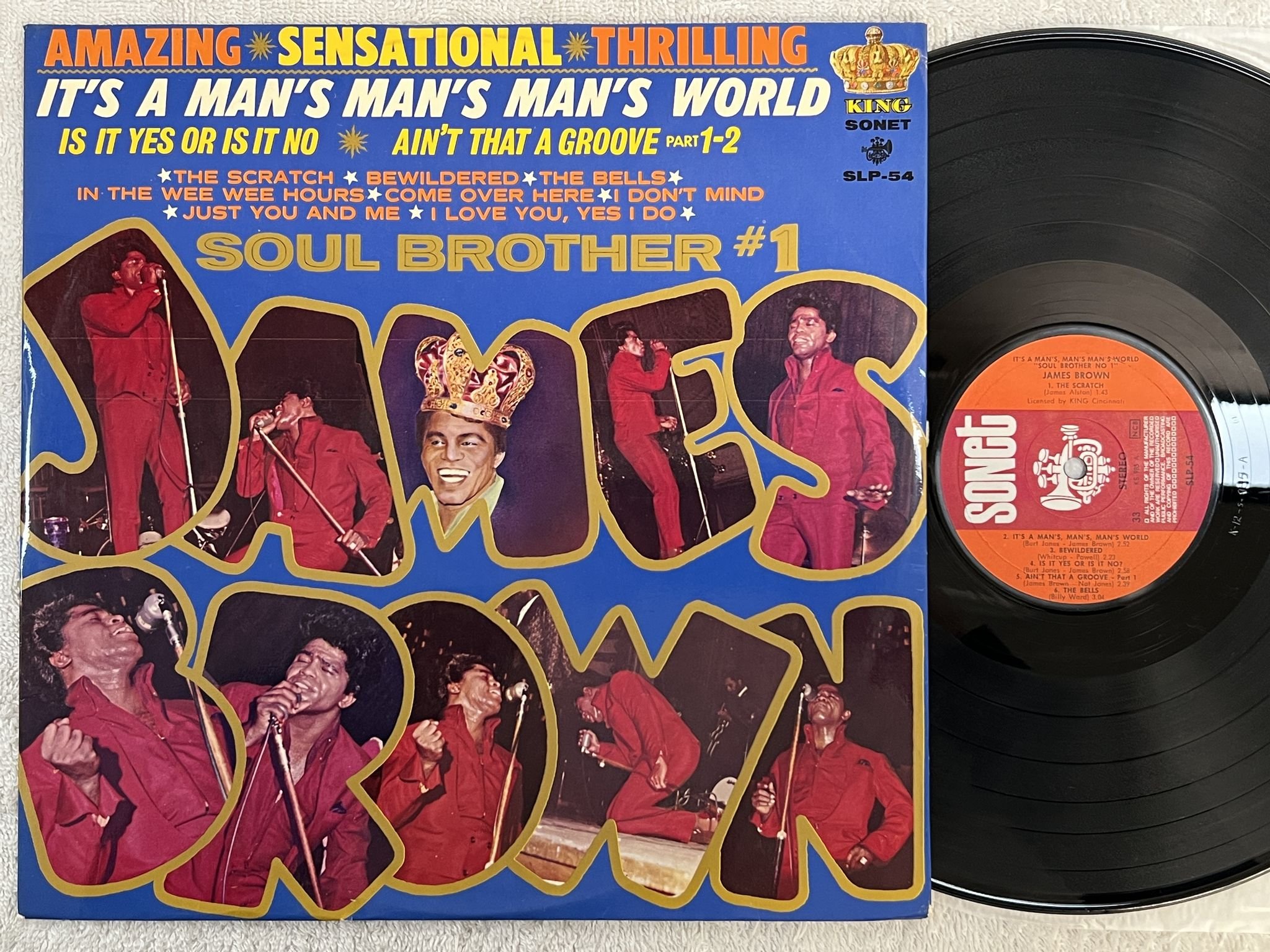 Omslagsbild för skivan JAMES BROWN it's a man's man's man's world LP -66 ncb SONET SLP-54 ** CLASSIC **