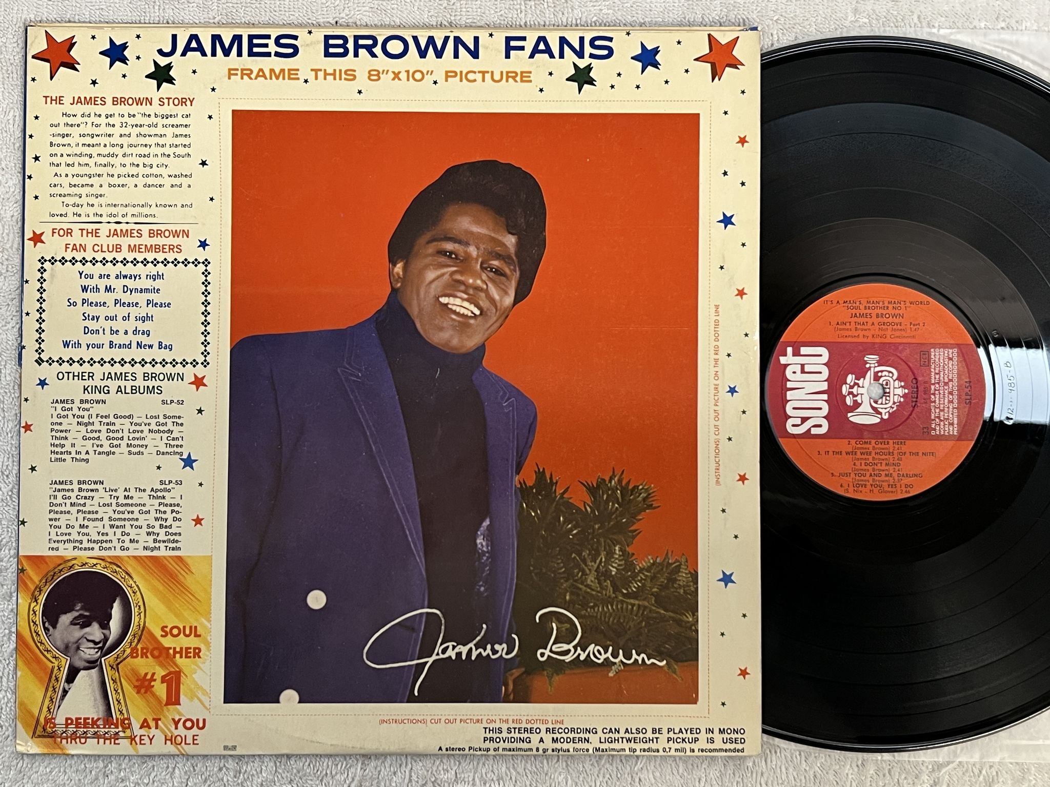 Omslagsbild för skivan JAMES BROWN it's a man's man's man's world LP -66 ncb SONET SLP-54 ** CLASSIC **