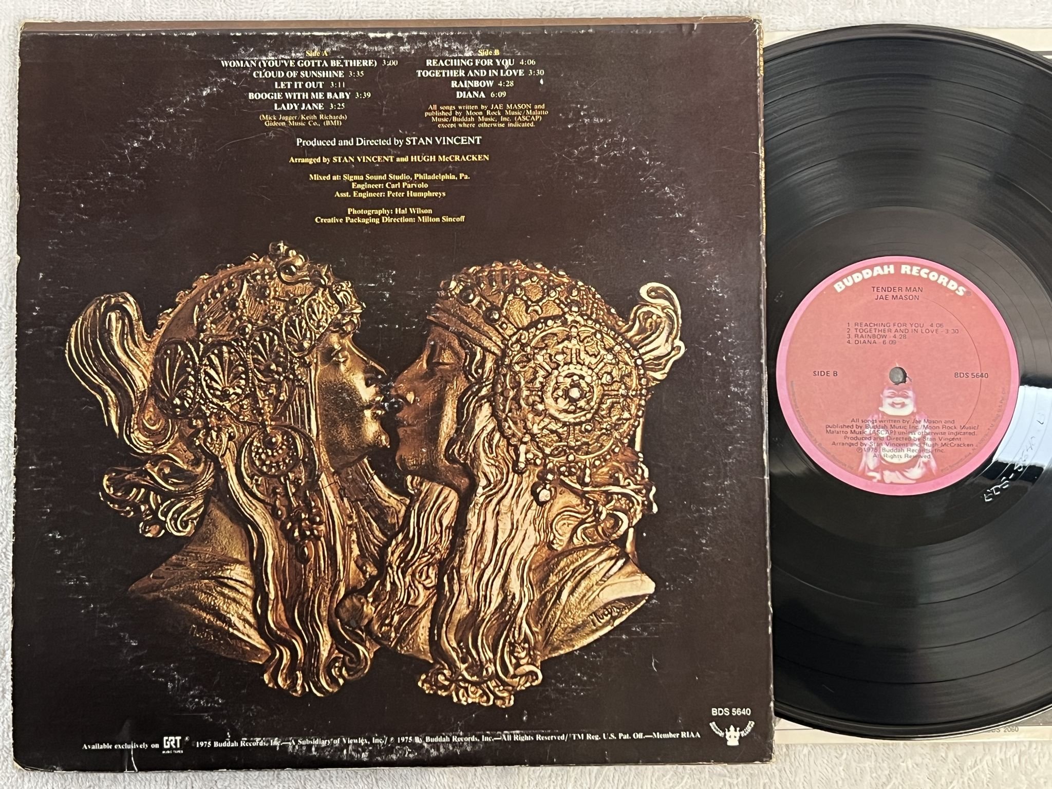 Omslagsbild för skivan JAE MASON tender man LP -85 US BUDDAH BDS 5640 ***** superb country soul *****