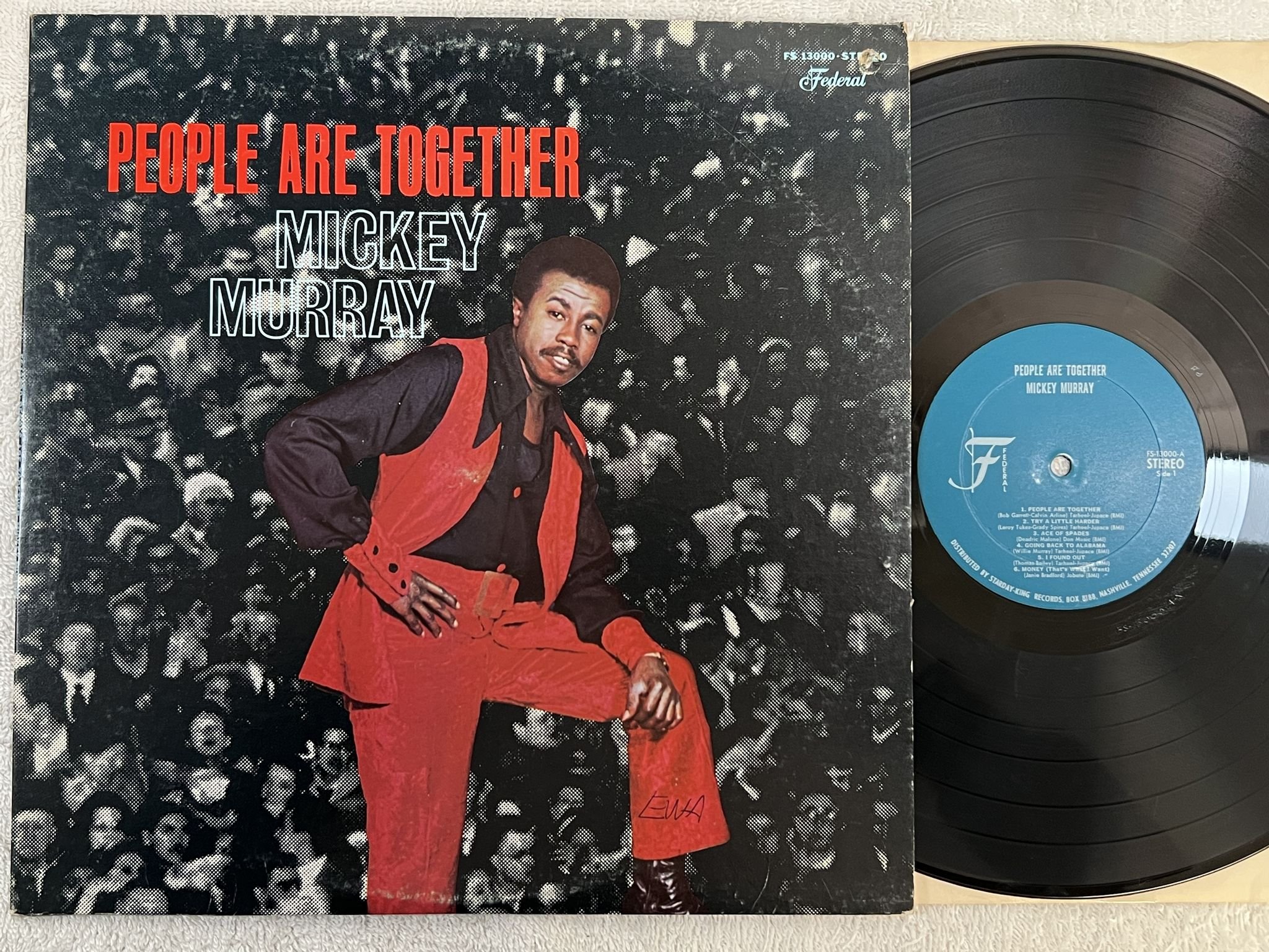 Omslagsbild för skivan MICKEY MURRAY people are together LP -70 US FEDERAL FS 13000 ** RARE SOUL **