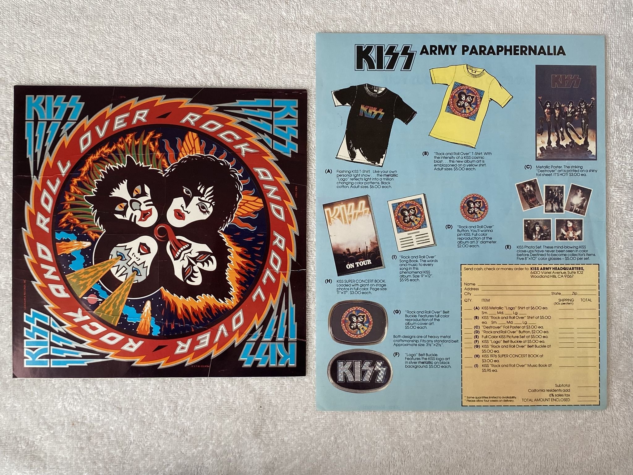 Omslagsbild för skivan KISS rock and roll over LP -76 US CASABLANCA NBLP 7037 *** stickers ***