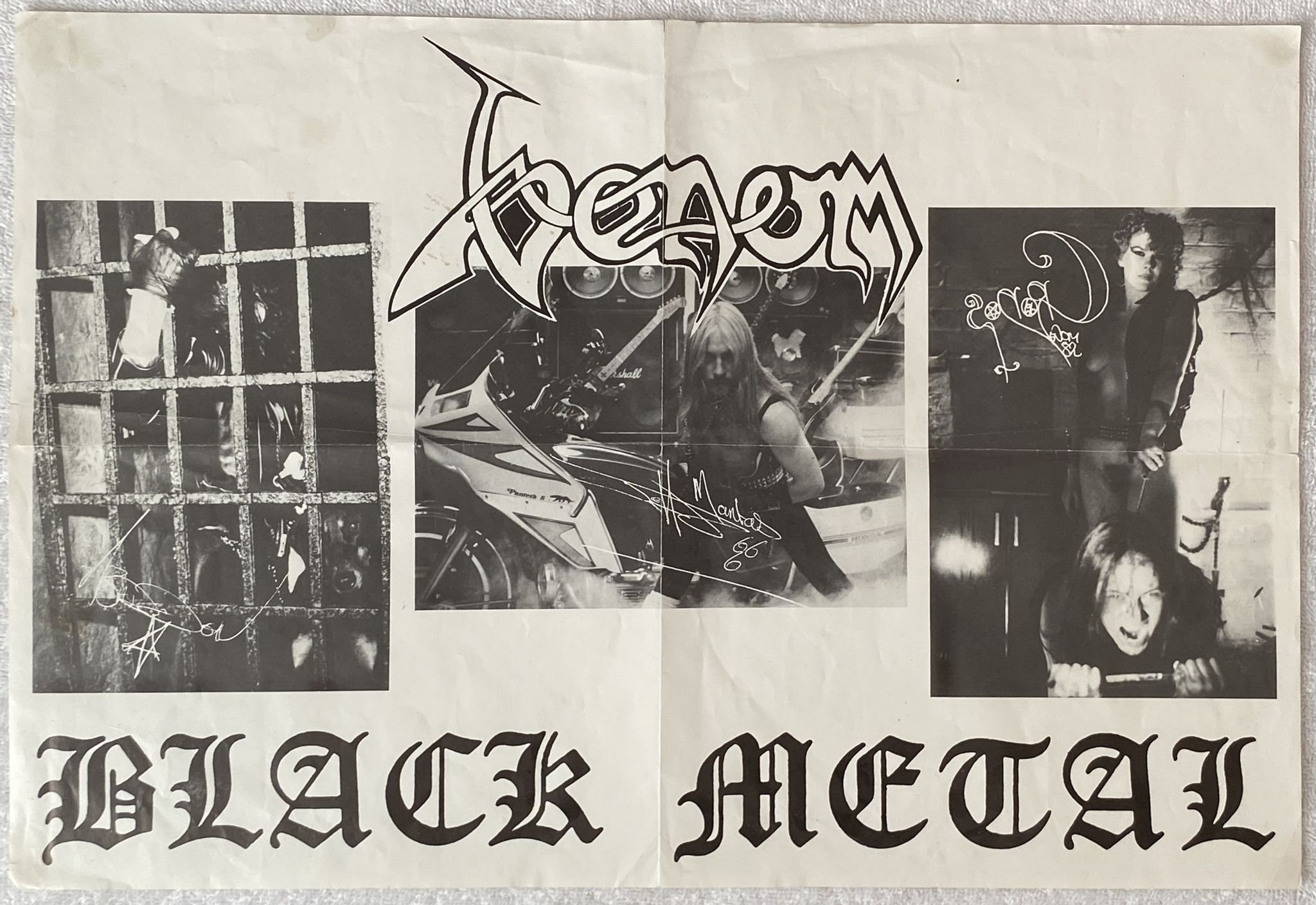 Omslagsbild för skivan VENOM black metal LP -82 UK NEAT 1005 *** w/ all inserts ***
