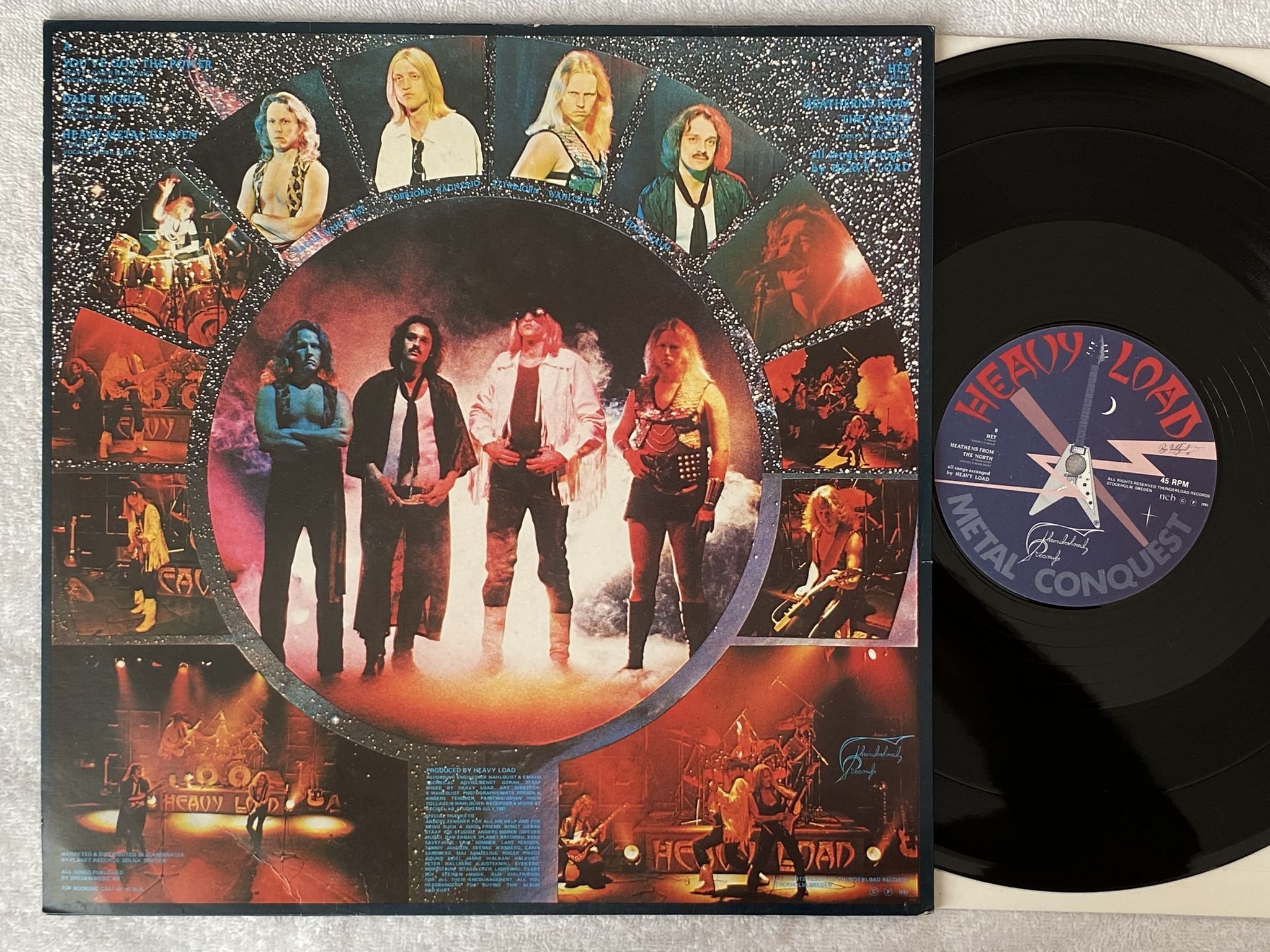 Omslagsbild för skivan HEAVY LOAD metal conquest 12"EP -81 THUNDERLOAD TMP 811 *** POSTER ***