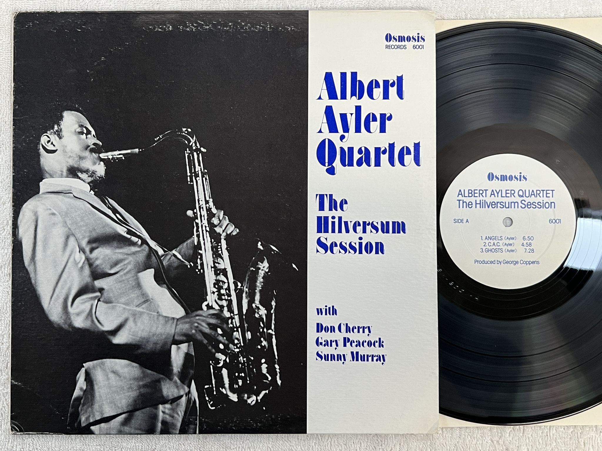 Omslagsbild för skivan ALBERT AYLER QUARTET the Hilversum Session LP -80 OSMOSIS 6001 *** Free-Jazz ***