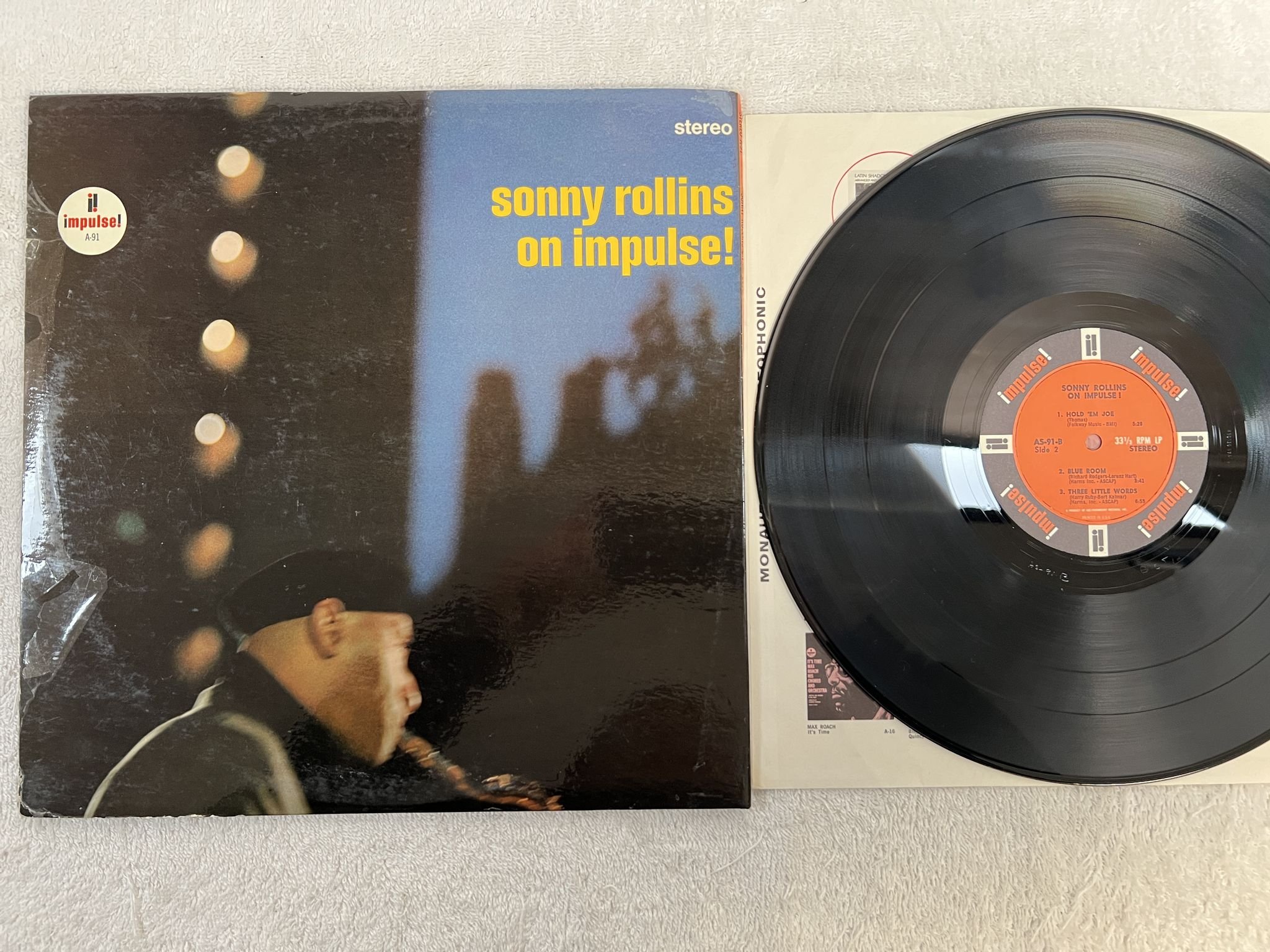 Omslagsbild för skivan SONNY ROLLINS on Impulse! LP -65 US IMPULSE AS-91 *** ABC-PARAMOUNT ***