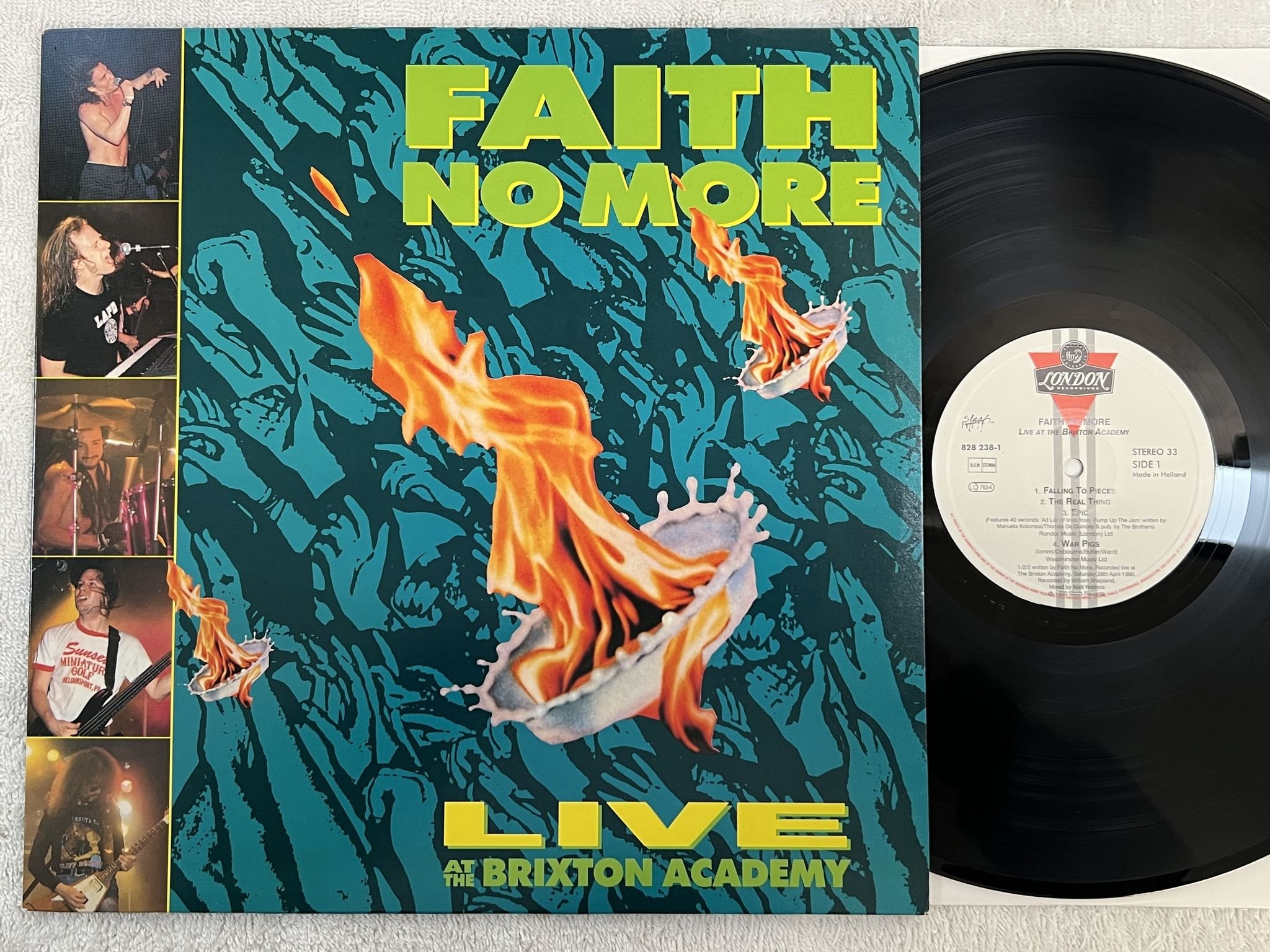 Omslagsbild för skivan FAITH NO MORE live at the Brixton Academy LP Hol LONDON 828 238-1