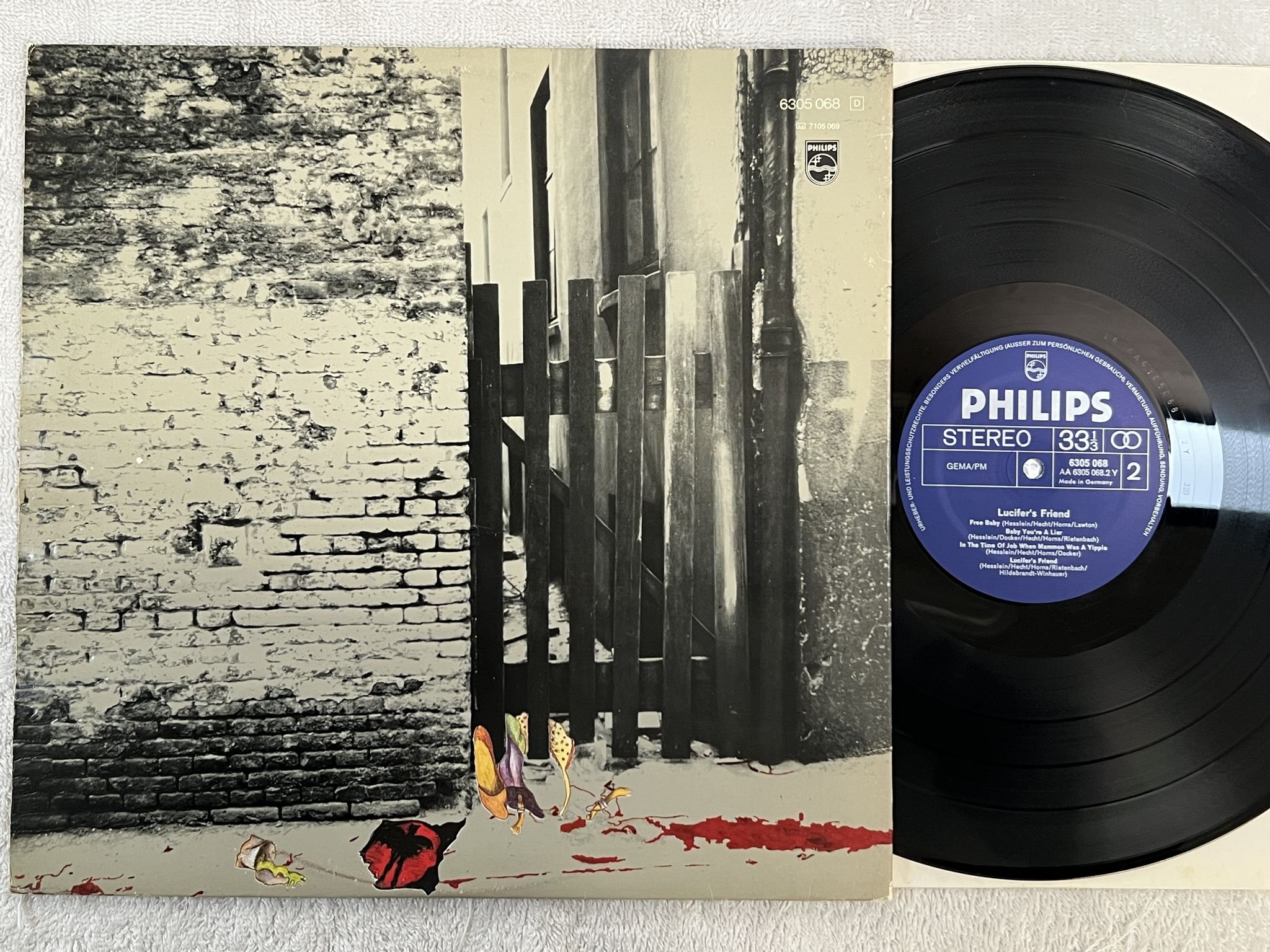 Omslagsbild för skivan LUCIFERS FRIEND s/t LP -70 Ger PHILIPS 6305 068 *** HARD PROG ***