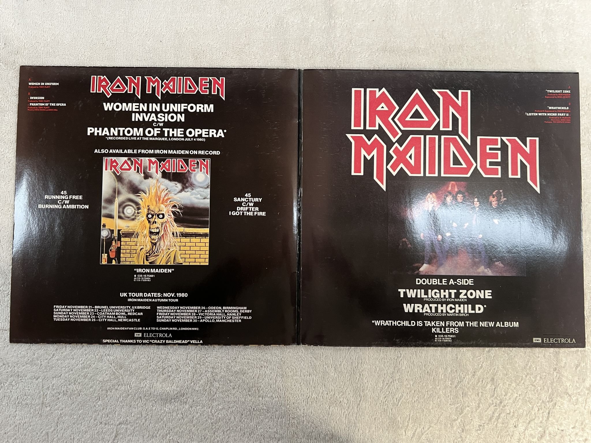 Omslagsbild för skivan IRON MAIDEN Women In Uniform · Twilight Zone 2x12"Single -90 EMI 198 2037236