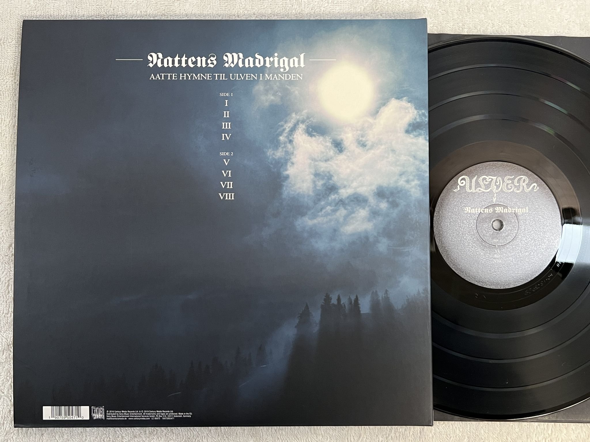 Omslagsbild för skivan ULVER Nattens Madrigal LP re 2019 Ger CENTURY MEDIA 19075950471 * Black Metal *