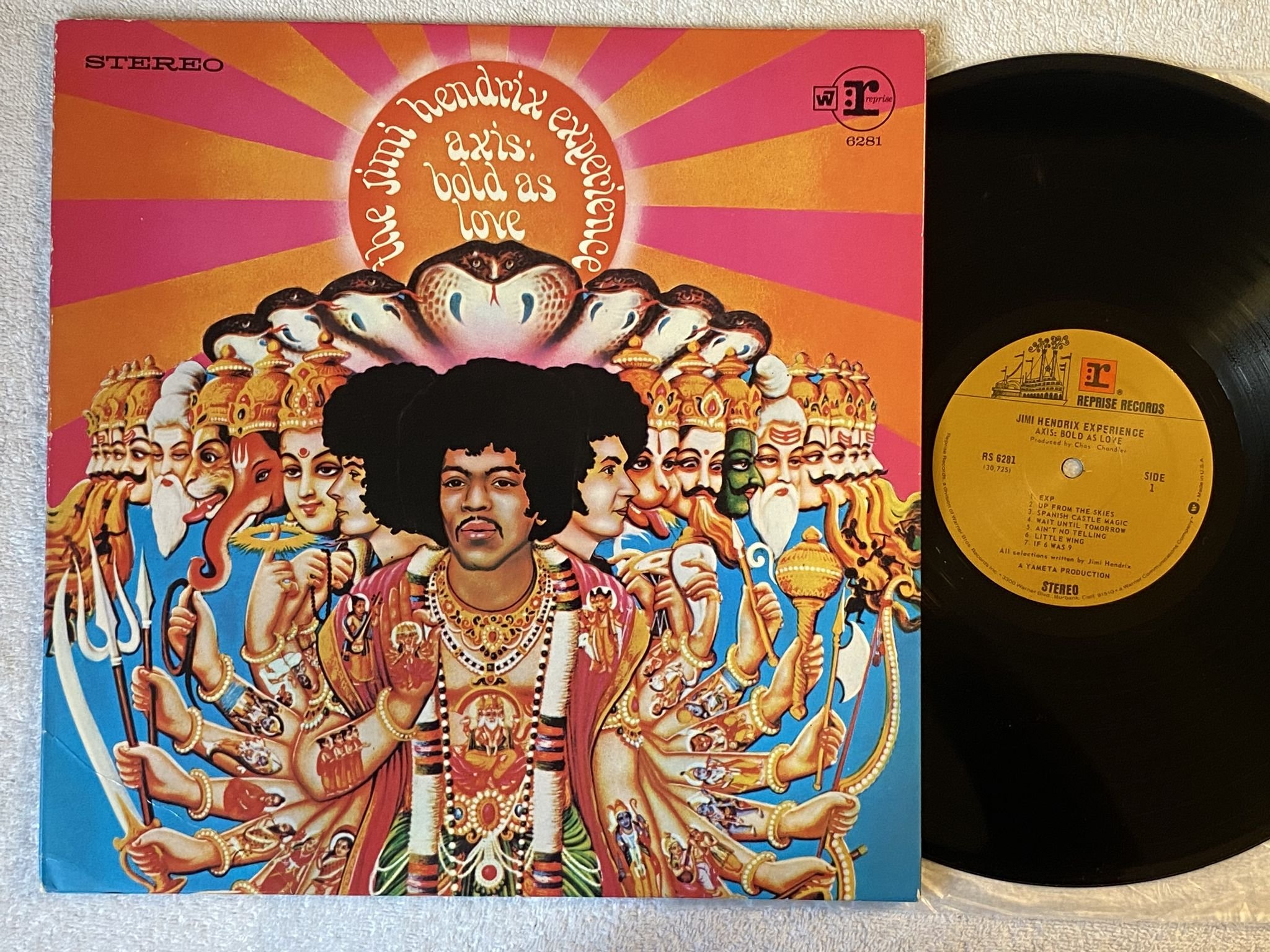 Omslagsbild för skivan JIMI HENDRIX EXPERIENCE Axis: bold as love LP re US REPRISE RS 6281