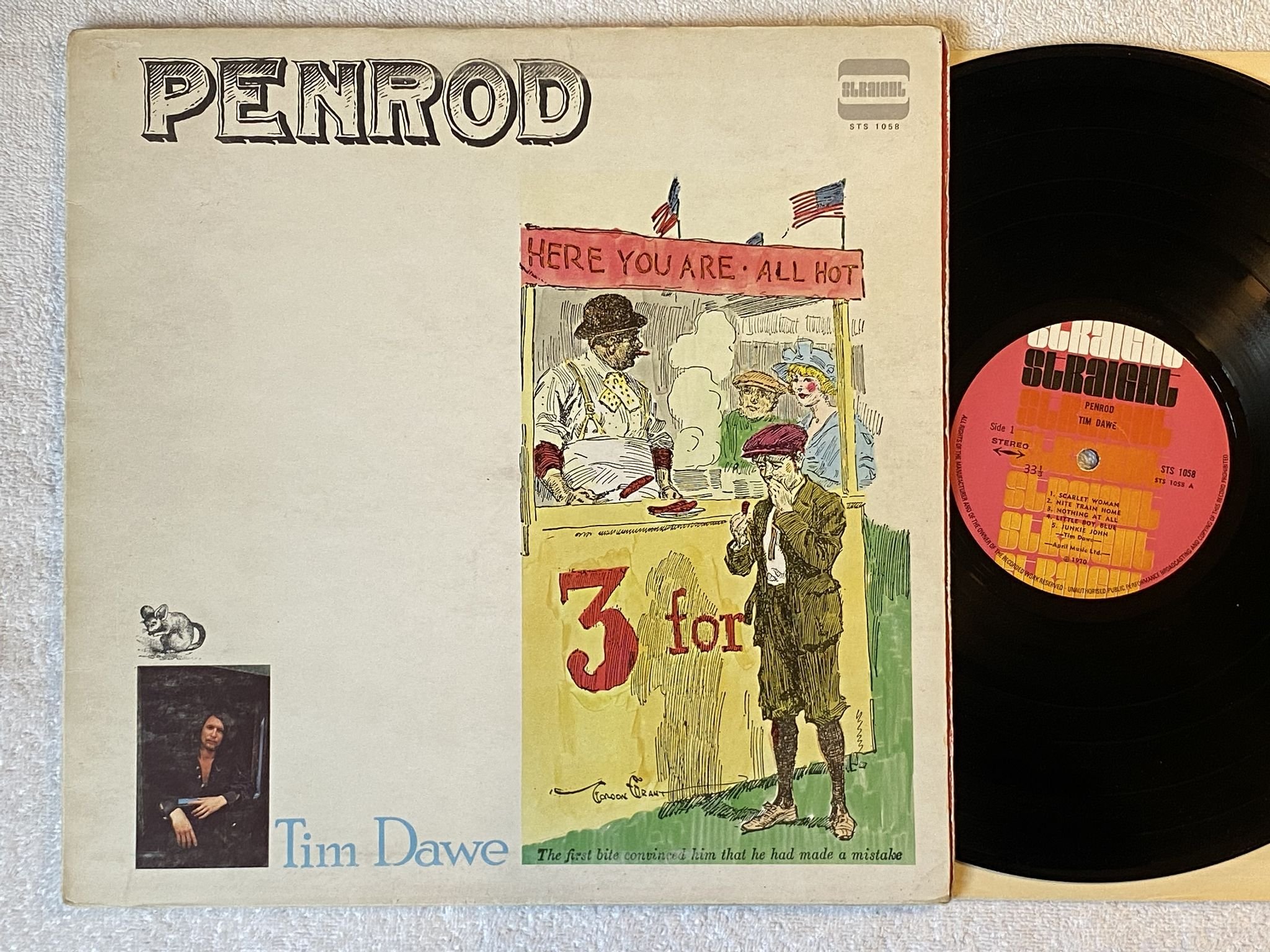 Omslagsbild för skivan TIM DAWE penrod LP -70 UK STRAIGHT STS 1058 *** PSYCH ***