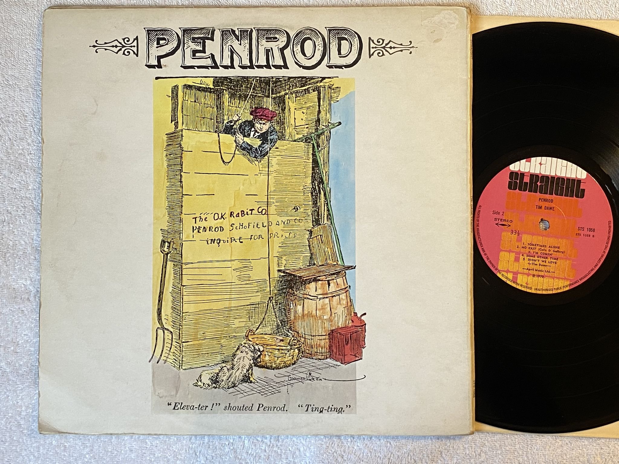 Omslagsbild för skivan TIM DAWE penrod LP -70 UK STRAIGHT STS 1058 *** PSYCH ***