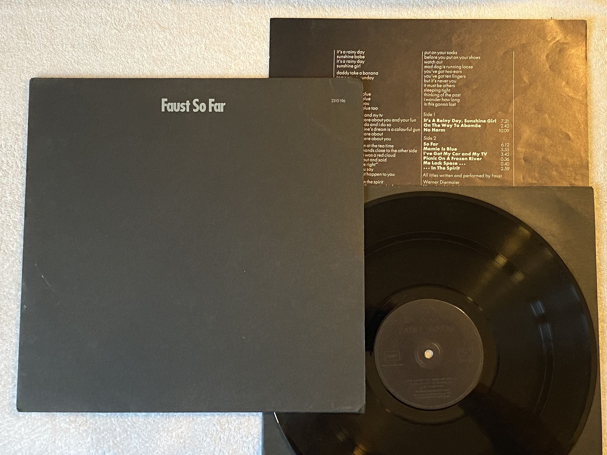 Omslagsbild för skivan FAUST so far LP -72 Ger POLYDOR *** Kraut / psych ***