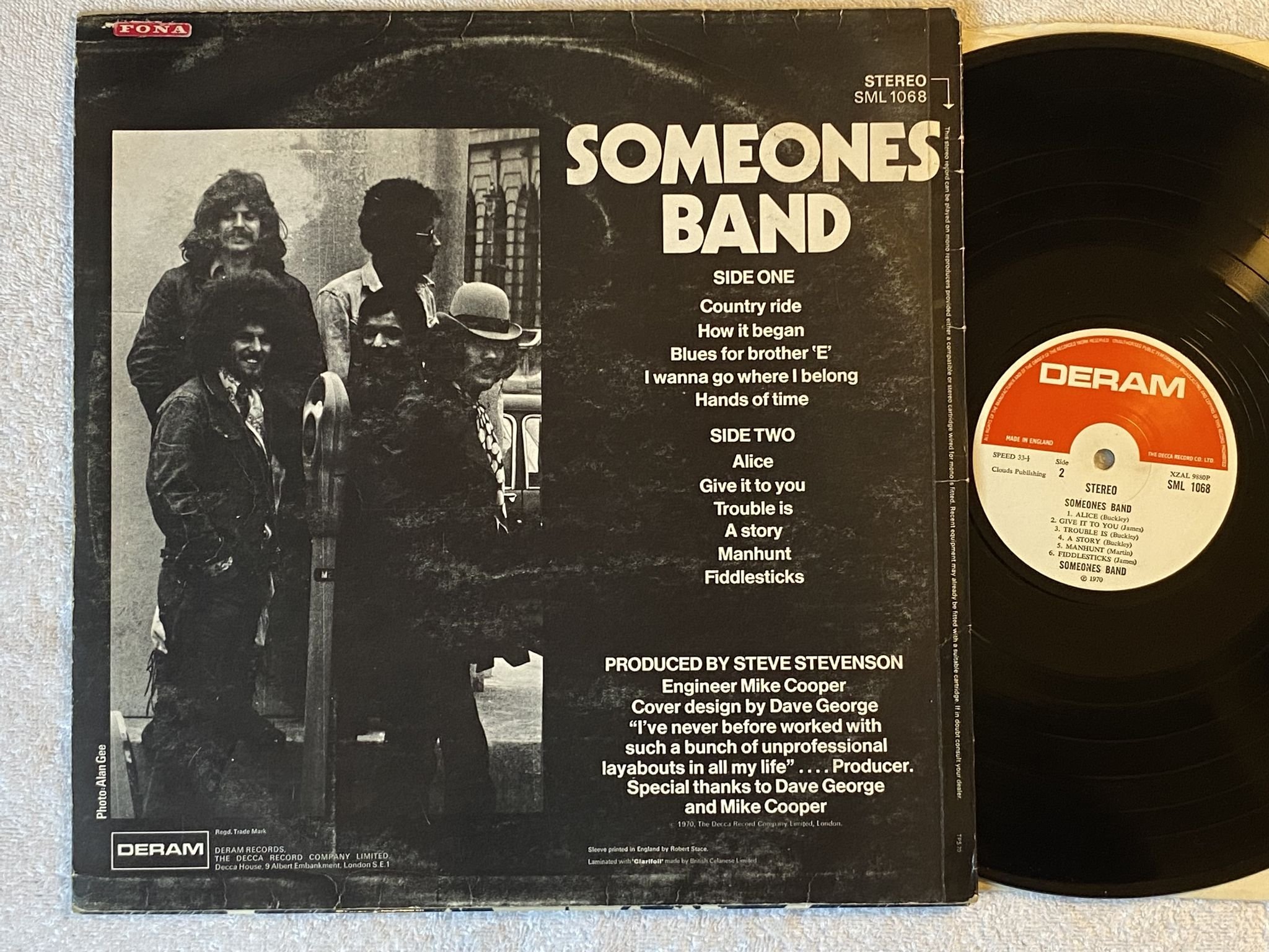 Omslagsbild för skivan SOMEONES BAND s/t LP -70 UK DERAM SML 1068 *** RARE PROG ***