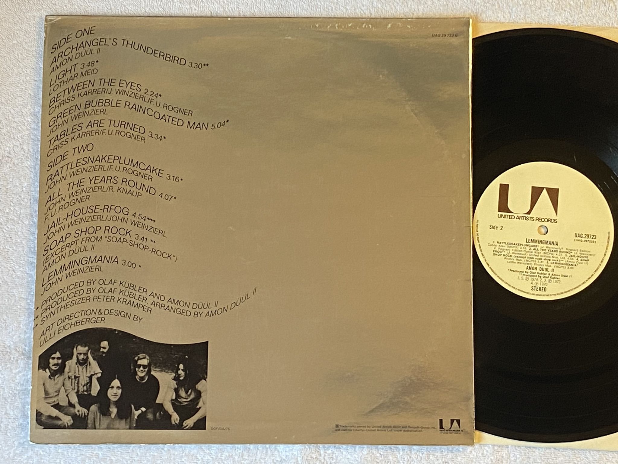 Omslagsbild för skivan AMON DÜÜL II - lemmingmania LP UK UNITED ARTISTS UAG 29723