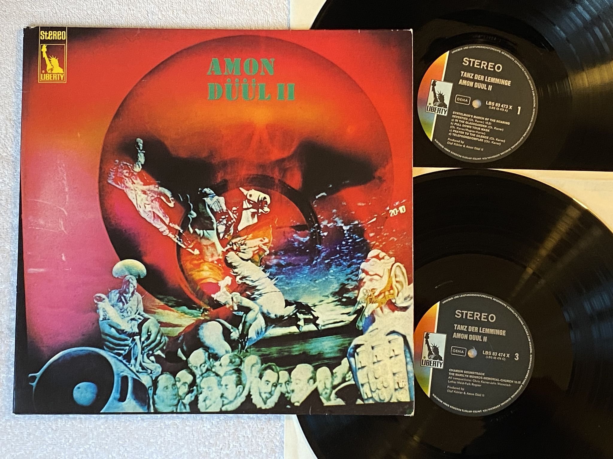 Omslagsbild för skivan AMON DÜÜL II tanz der lemminge 2xLP Ger UNITED ARTISTS LBS 83474 X