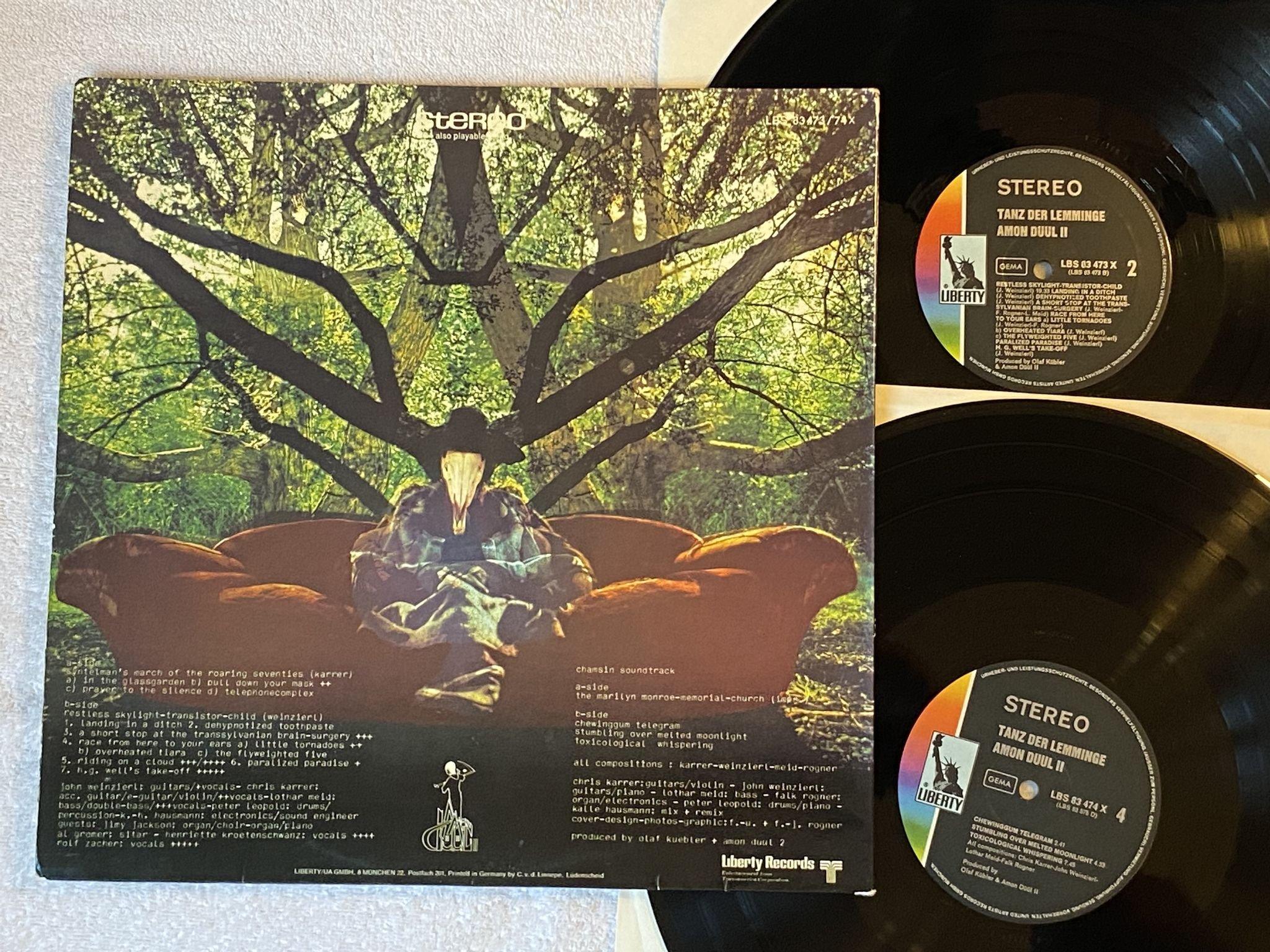 Omslagsbild för skivan AMON DÜÜL II tanz der lemminge 2xLP Ger UNITED ARTISTS LBS 83474 X