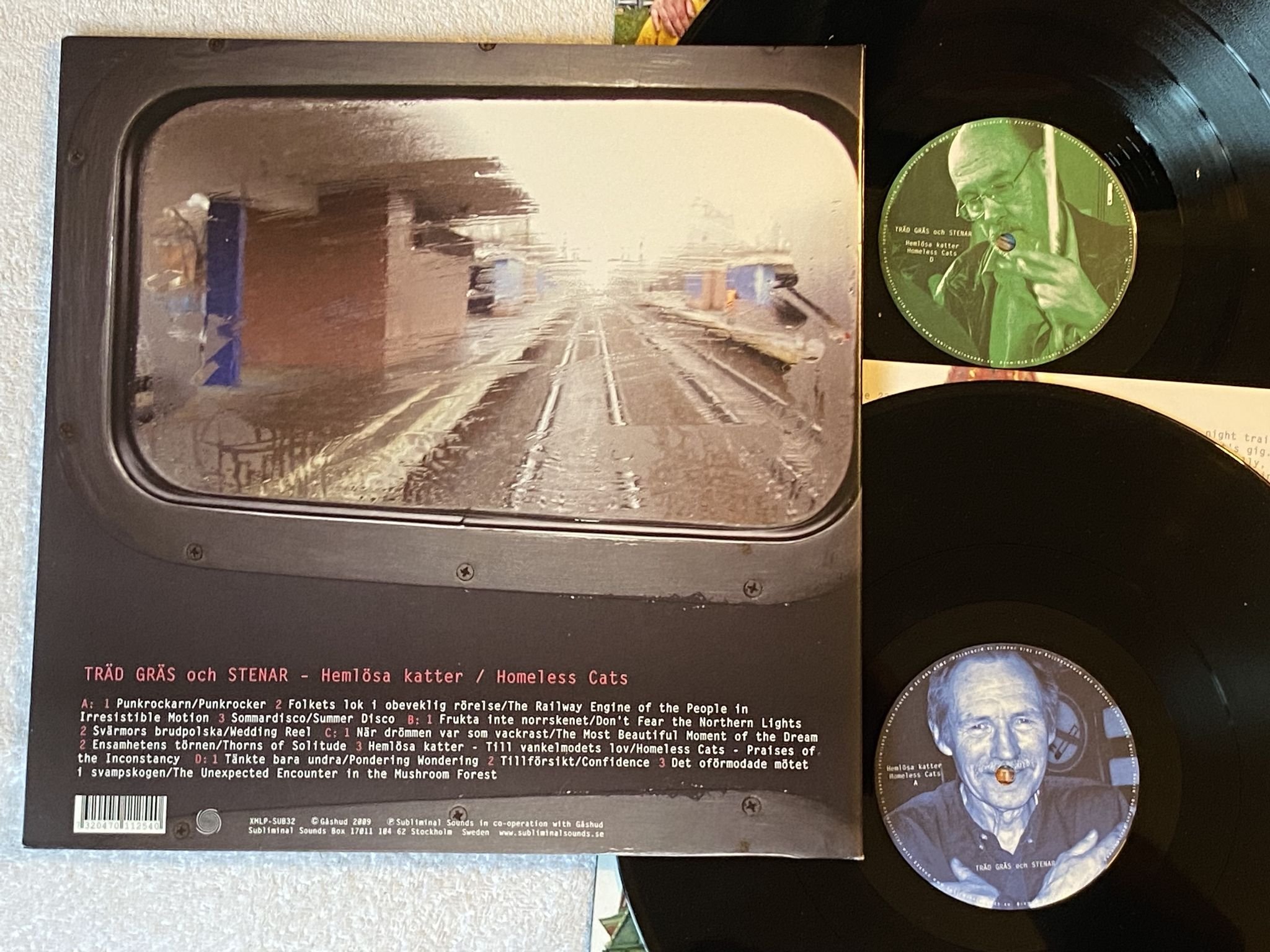Omslagsbild för skivan TRÄD GRÄS OCH STENAR Hemlösa Katter 2xLP 2009 SUBLIMINAL SOUNDS XMLP-SUB 32