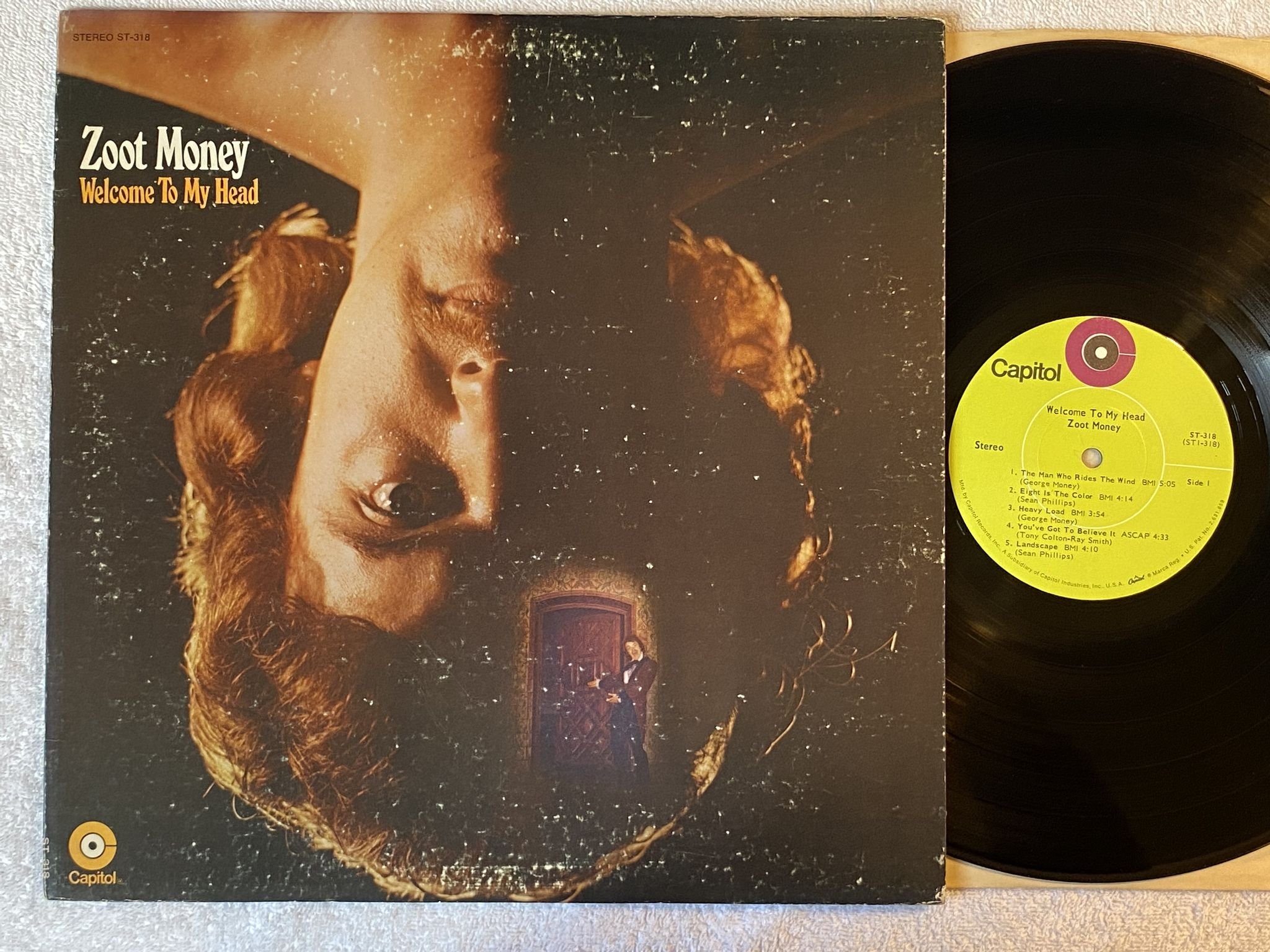 Omslagsbild för skivan ZOOT MONEY welcome to my head LP -69 US CAPITOL ST-318