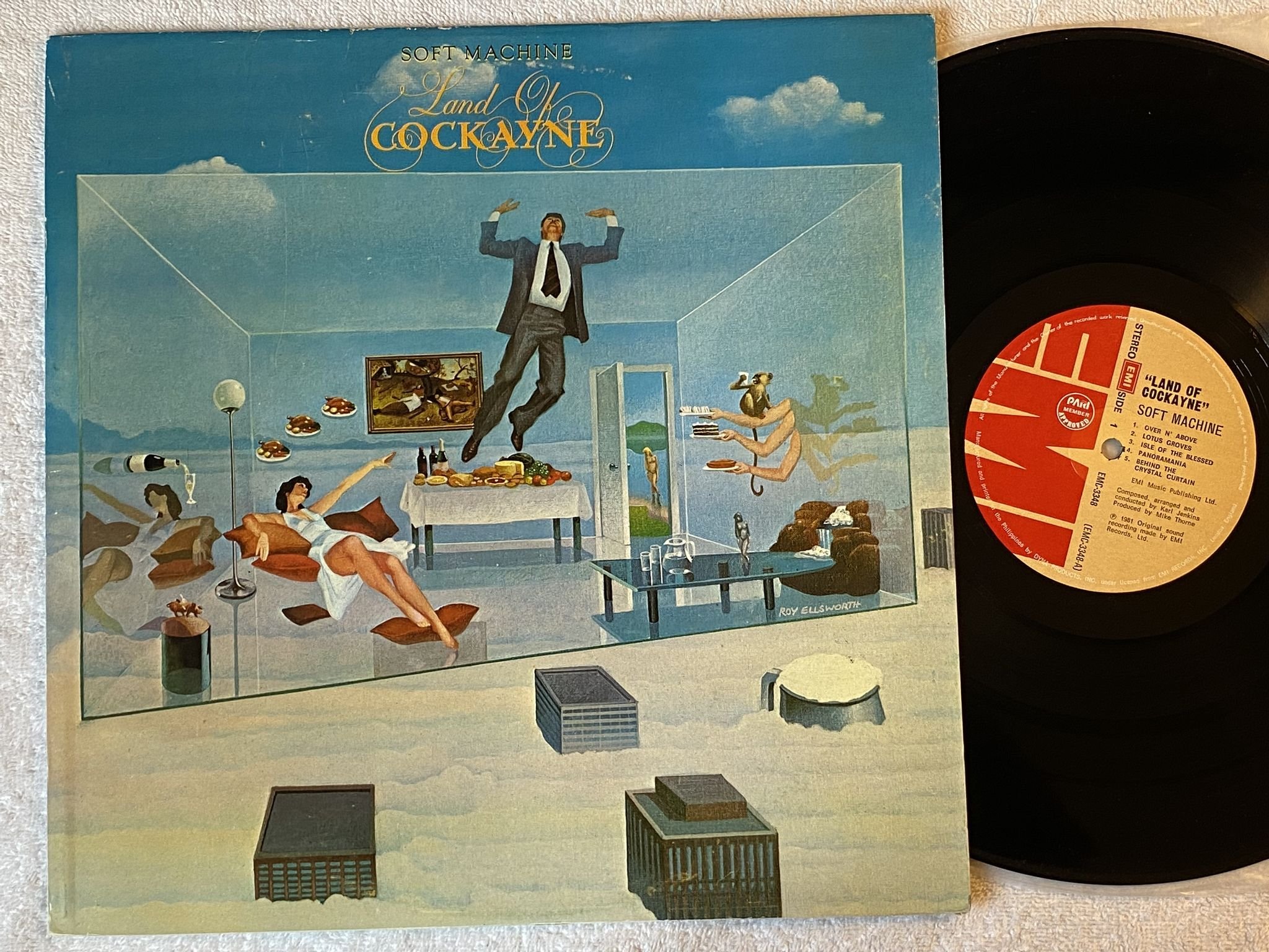 Omslagsbild för skivan SOFT MACHINE land of cockayne LP -81 Philippines EMI EMC 3348