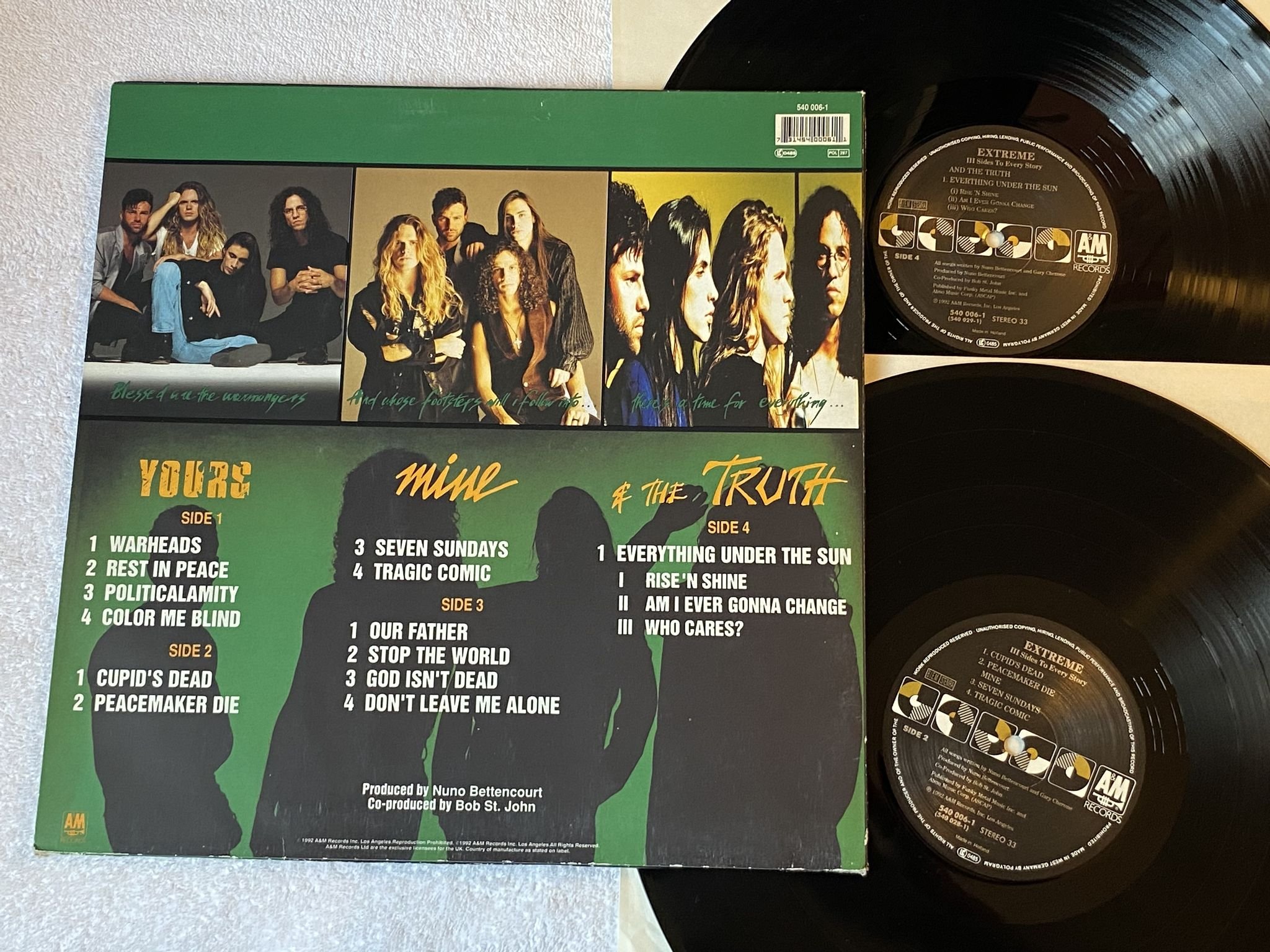 Omslagsbild för skivan EXTREME III sides to every story 2xLP -92 A&M 540006-1