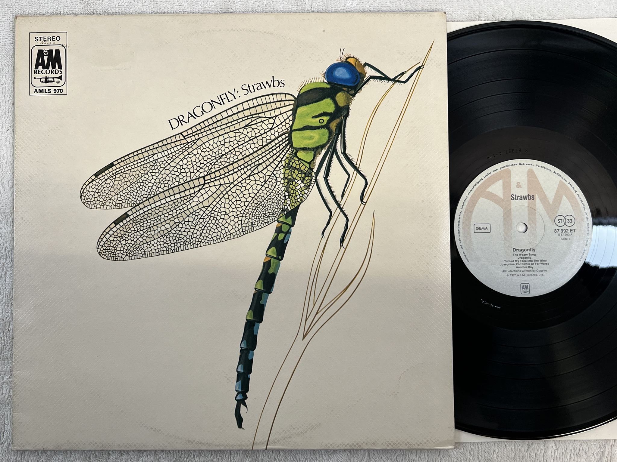 Omslagsbild för skivan STRAWBS Dragonfly LP -70 Ger A&M 87992 ET *** folk ****