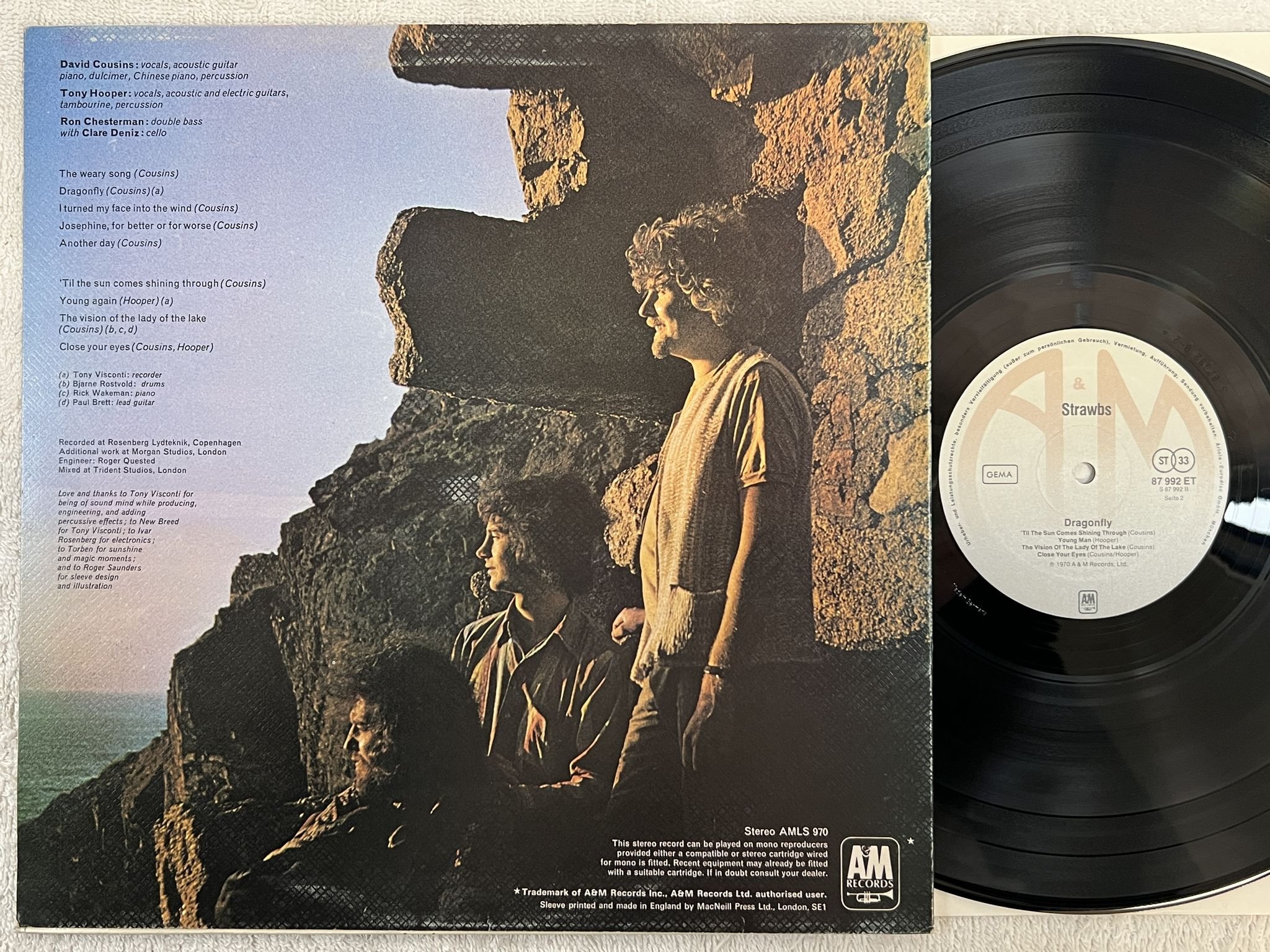 Omslagsbild för skivan STRAWBS Dragonfly LP -70 Ger A&M 87992 ET *** folk ****