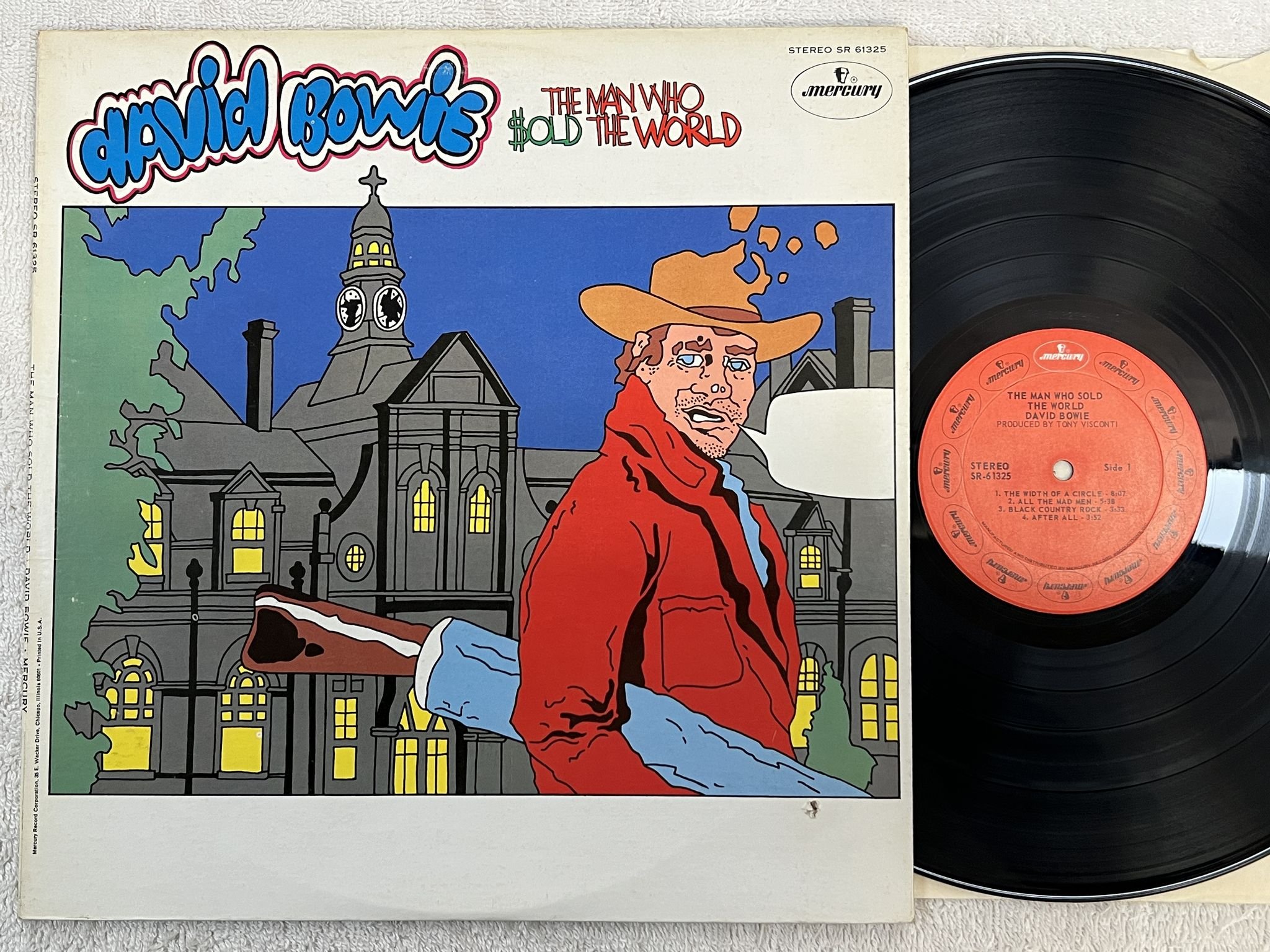 Omslagsbild för skivan DAVID BOWIE The Man Who Sold The World LP -70 US ** stamped matrix / original **