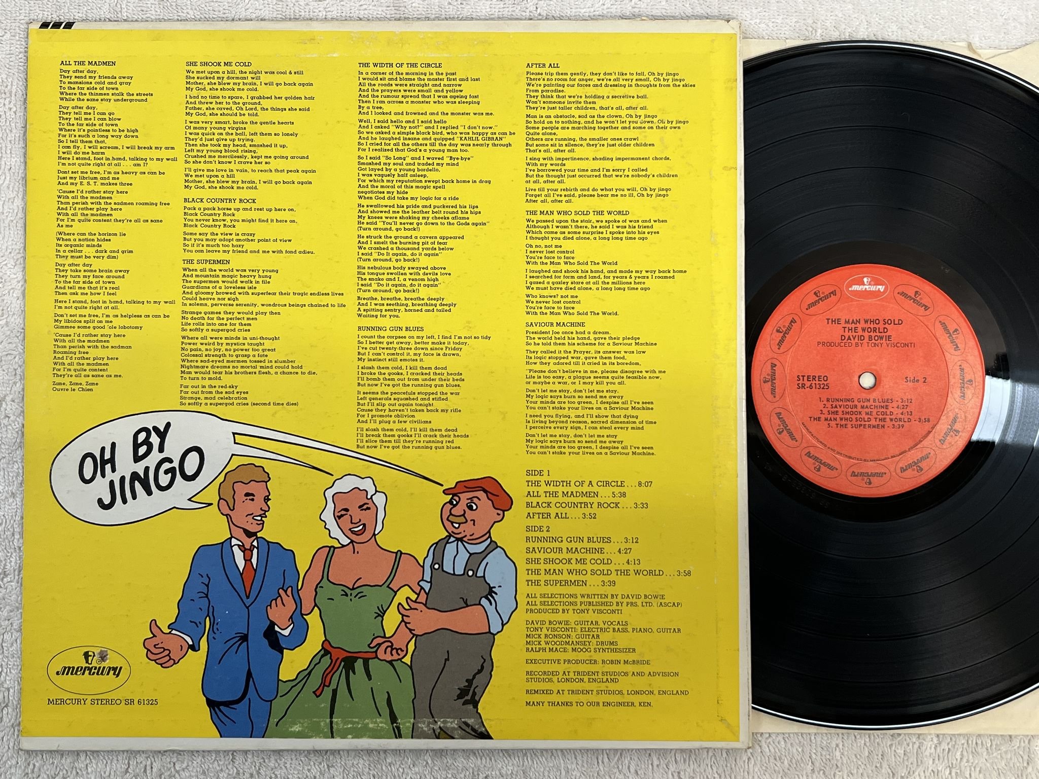 Omslagsbild för skivan DAVID BOWIE The Man Who Sold The World LP -70 US ** stamped matrix / original **