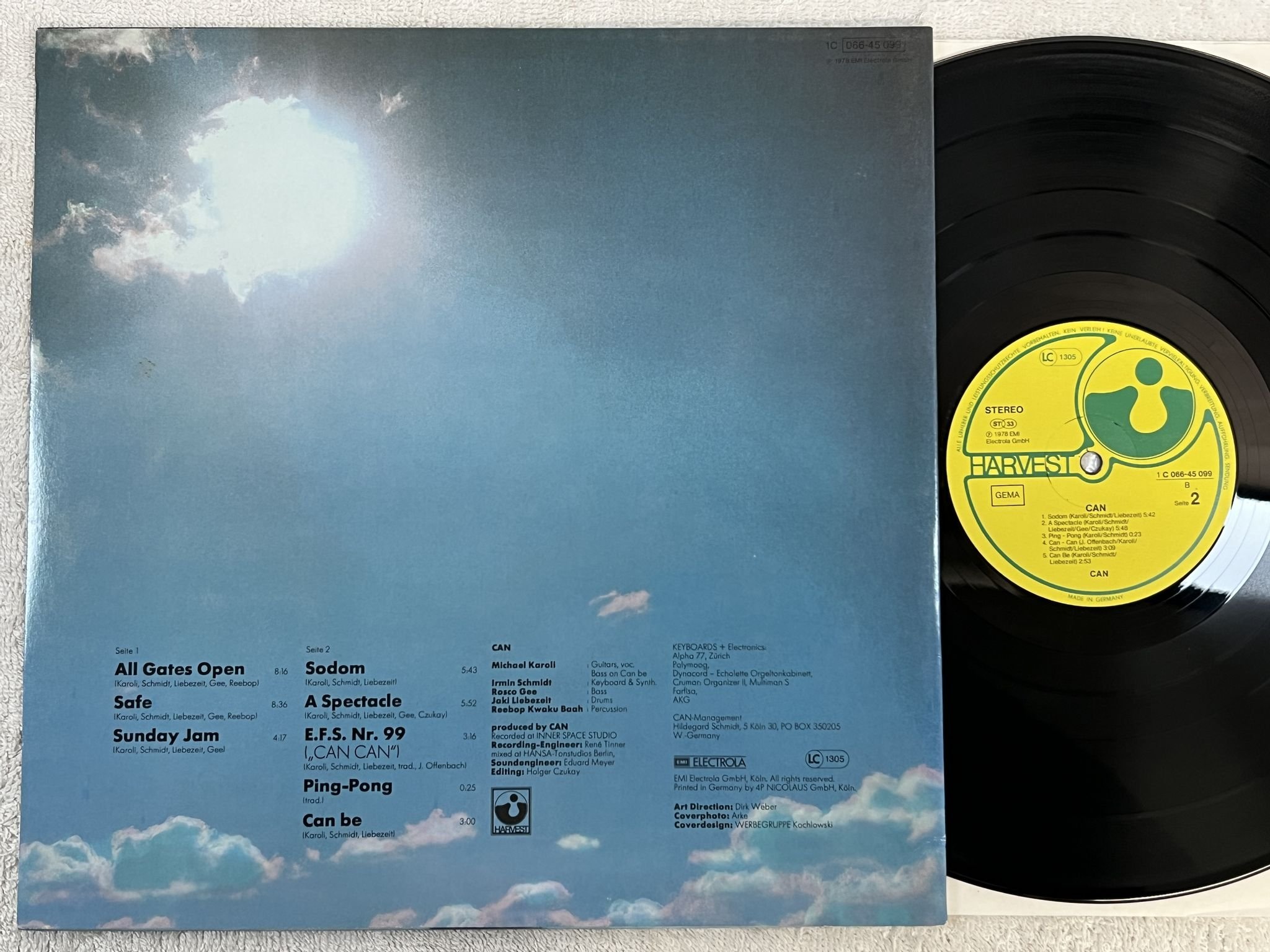 Omslagsbild för skivan CAN s/t LP -78 Ger HARVEST 1C 066-45 099 *** KRAUT / SPACE ROCK ***