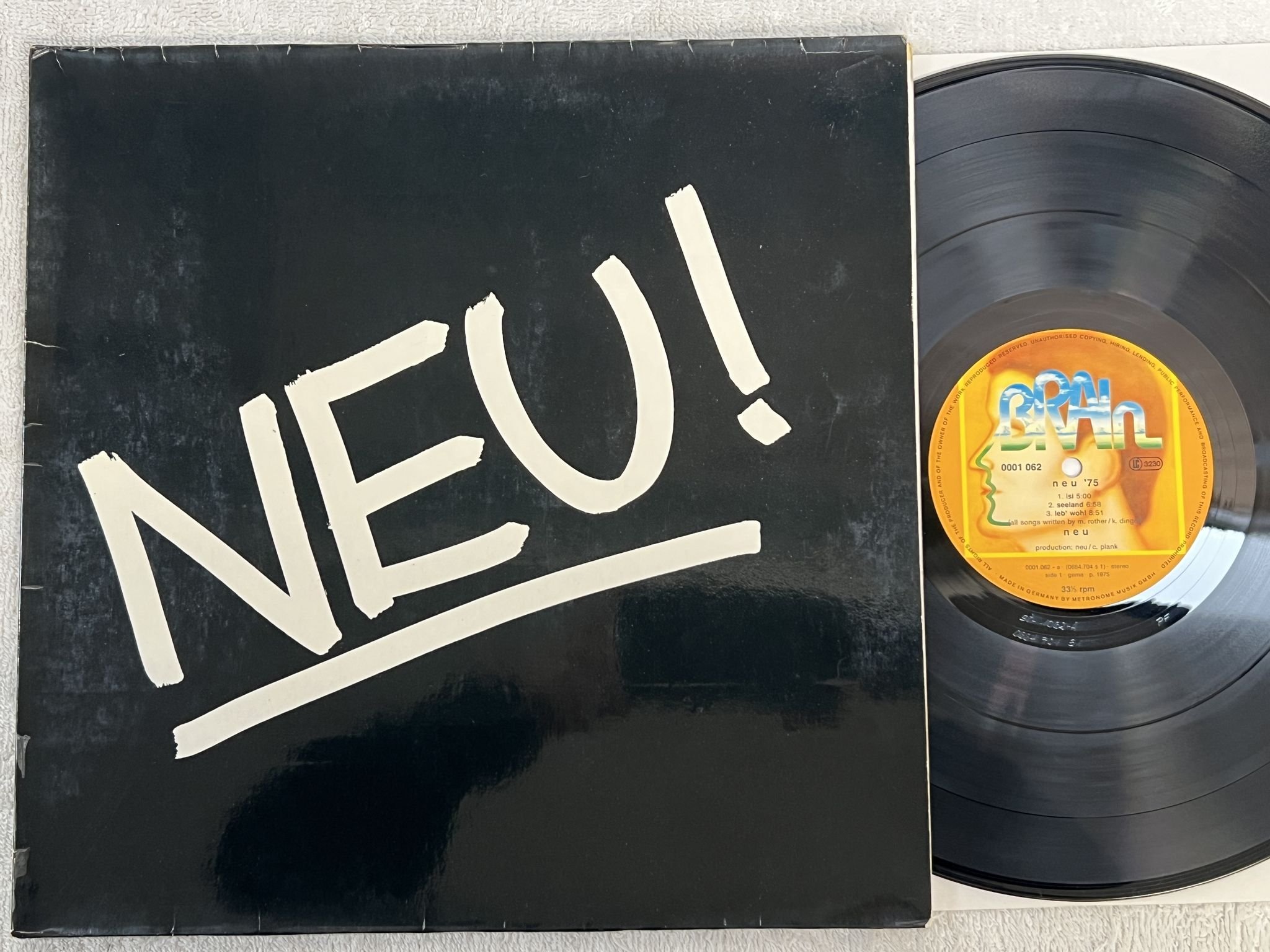 Omslagsbild för skivan NEU Neu! '75 LP re -75/76 Ger BRAIN 0001062 *** classic krautrock ***