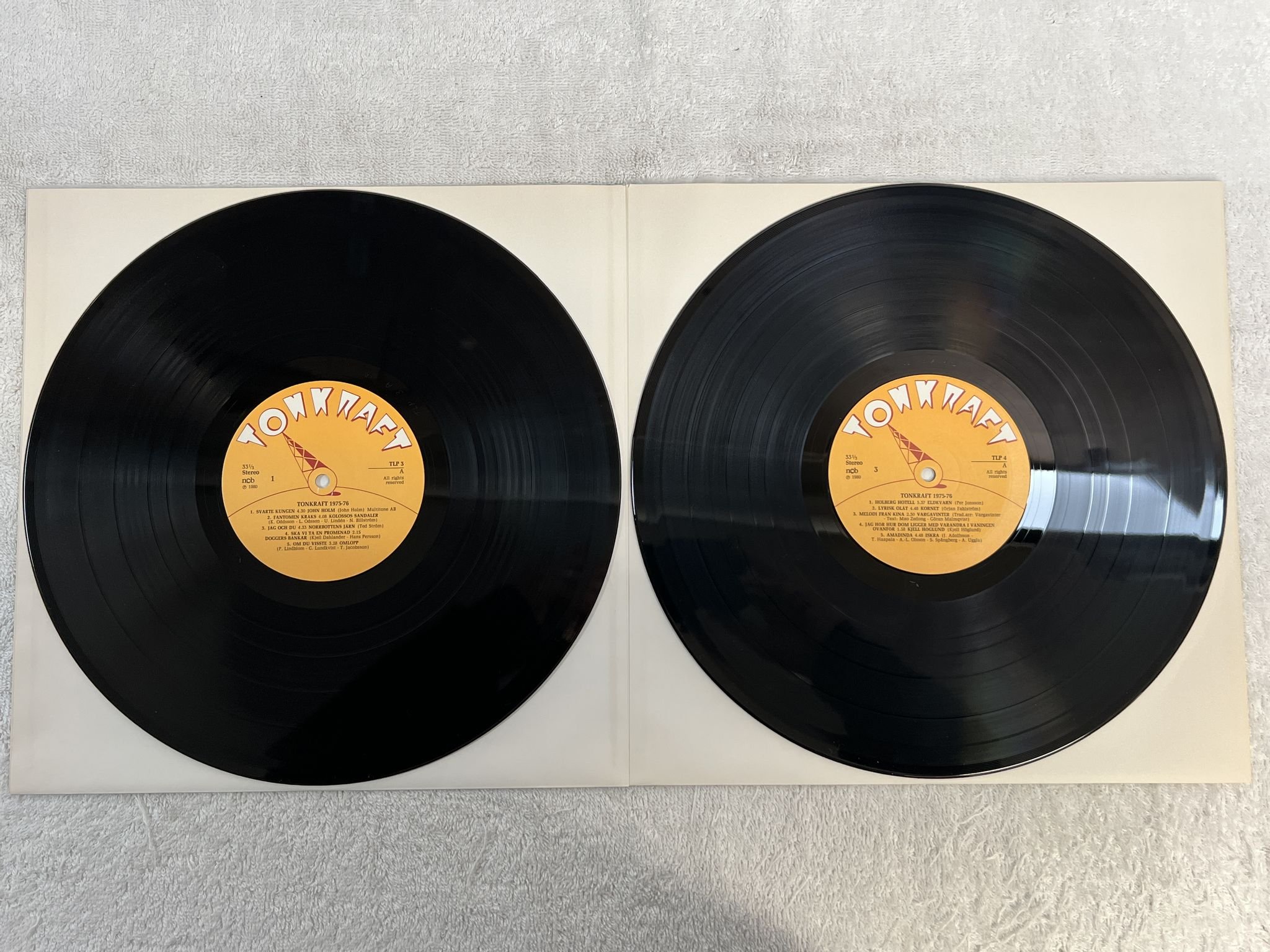 Omslagsbild för skivan V/A tonkraft 2xLP -81 TLP-3-4 ELDA MED HÖNS, Fläsket Brinner, Kjell Höglund mfl