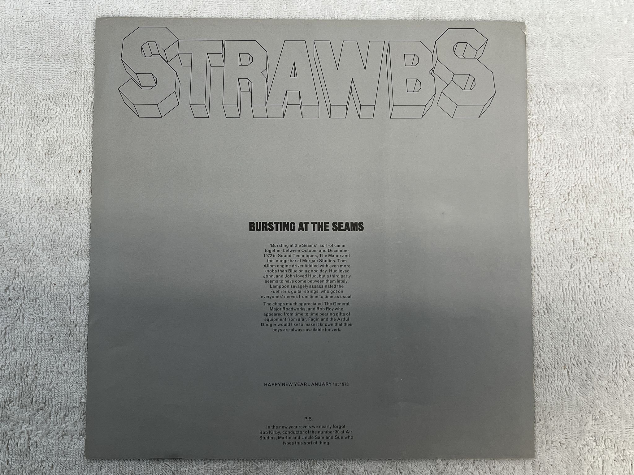 Omslagsbild för skivan STRAWBS bursting at the seams LP Can A&M SP-4383