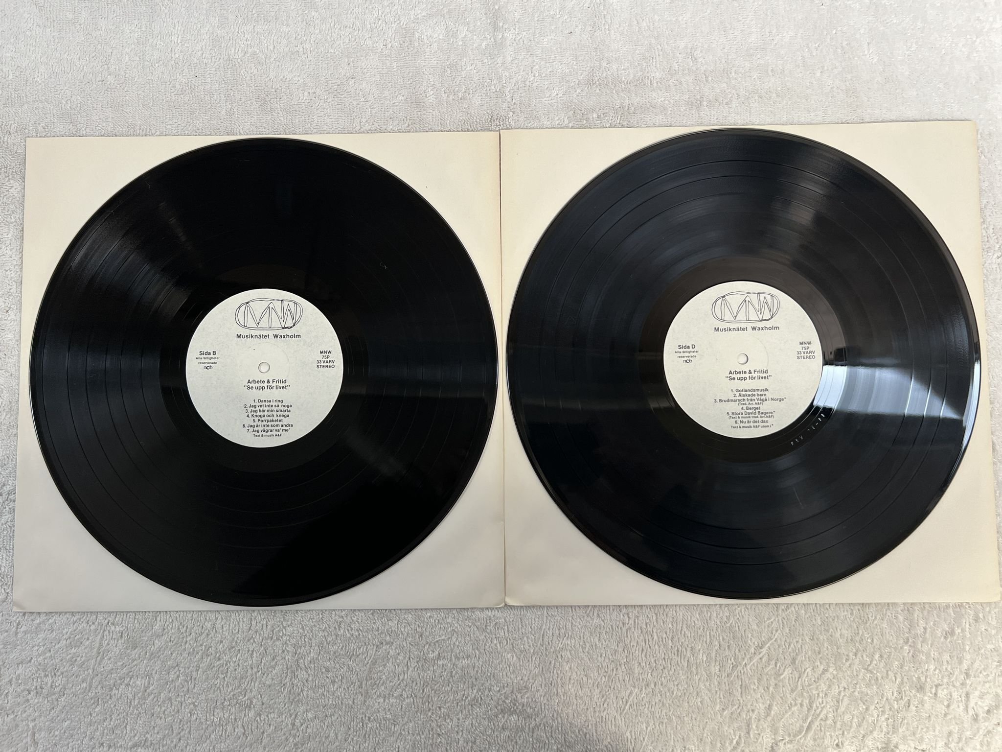 Omslagsbild för skivan ARBETE & FRITID se upp för livet 2xLP -77 Swe MNW 75P *** PSYCH / PROG ***